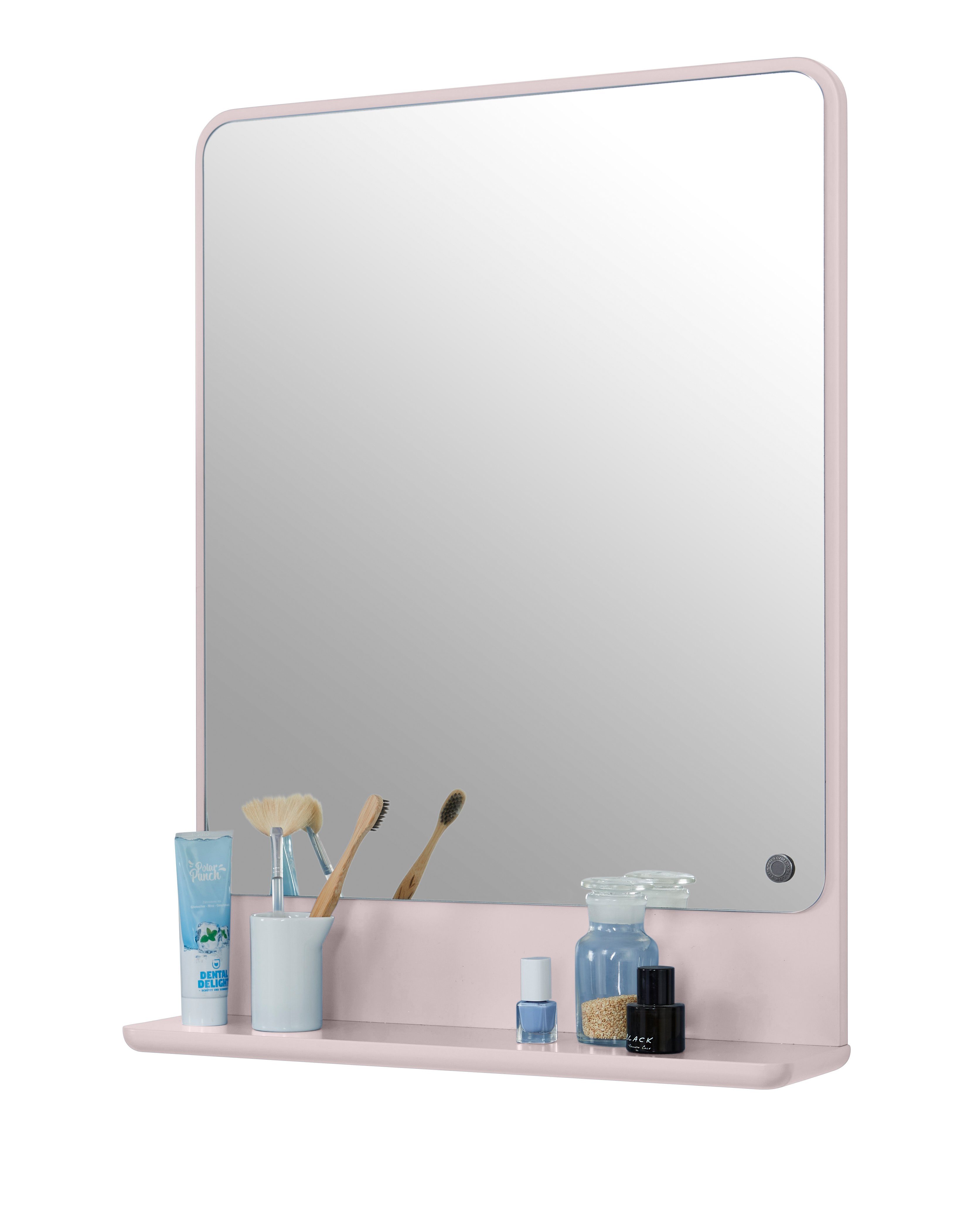 TOM TAILOR HOME Badspiegel COLOR BATH Spiegelelement - in vielen schönen Farben - 70 x 52 x 13 cm, hochwertig lackiertes MDF, gerundete Kanten rose006