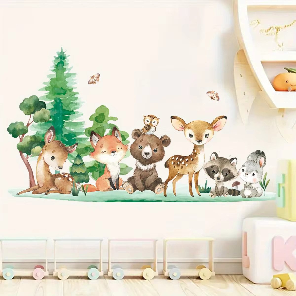 Montegoni Wandsticker Kinder Tier Wandaufkleber Dekoration 3176A (Wandtatto günstig online kaufen