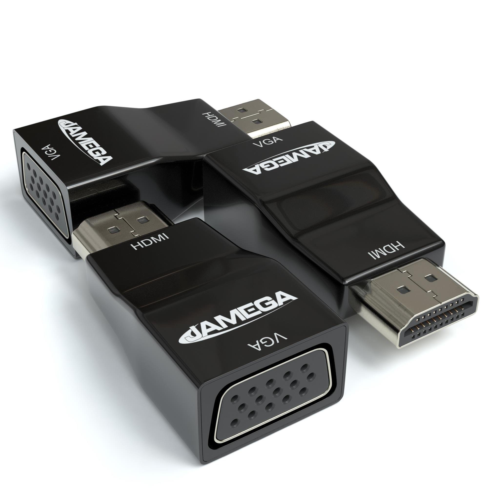 JAMEGA HDMI auf VGA Adapter HDMI zu VGA 1080p Konverter HDTV für Beamer, PC, HDMI-Adapter