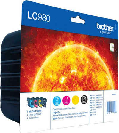 Brother LC-980 Value Pack Tintenpatrone (Packung, 4-tlg)