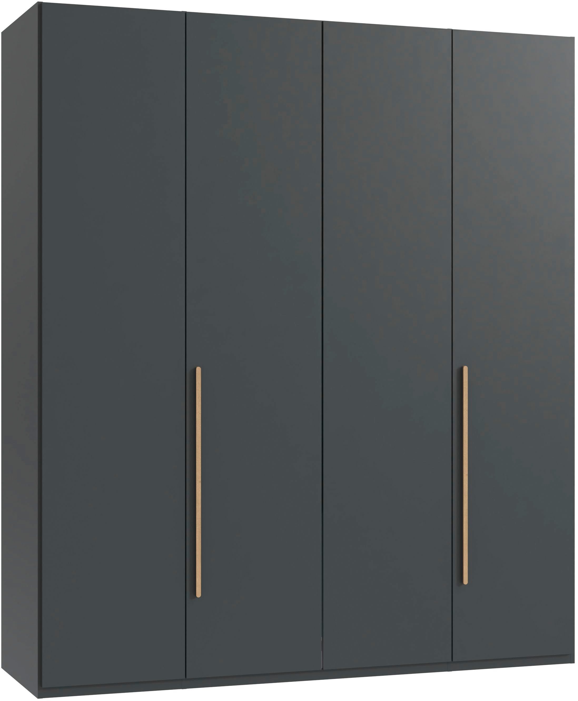 Wimex Drehtürenschrank Kleiderschrank London, in den Breiten 180cm, 225cm oder 270cm (mit verschiedenen Griffen in goldfarben, silberfarben oder schwarz) wahlweise mit Basic- oder Premium-Ausstattung erhältlich