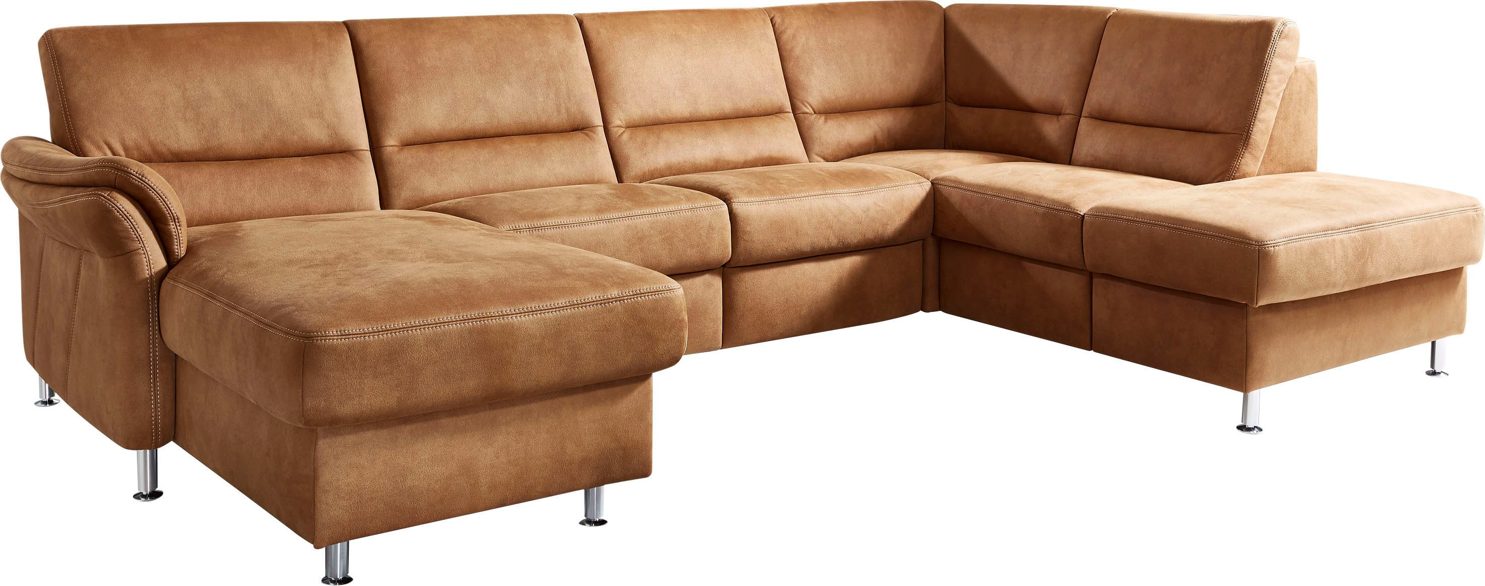 Die PlanBar Wohnlandschaft, 4 Teile, Wahlweise mit Kopfstützen und echt bezogenem Rücken