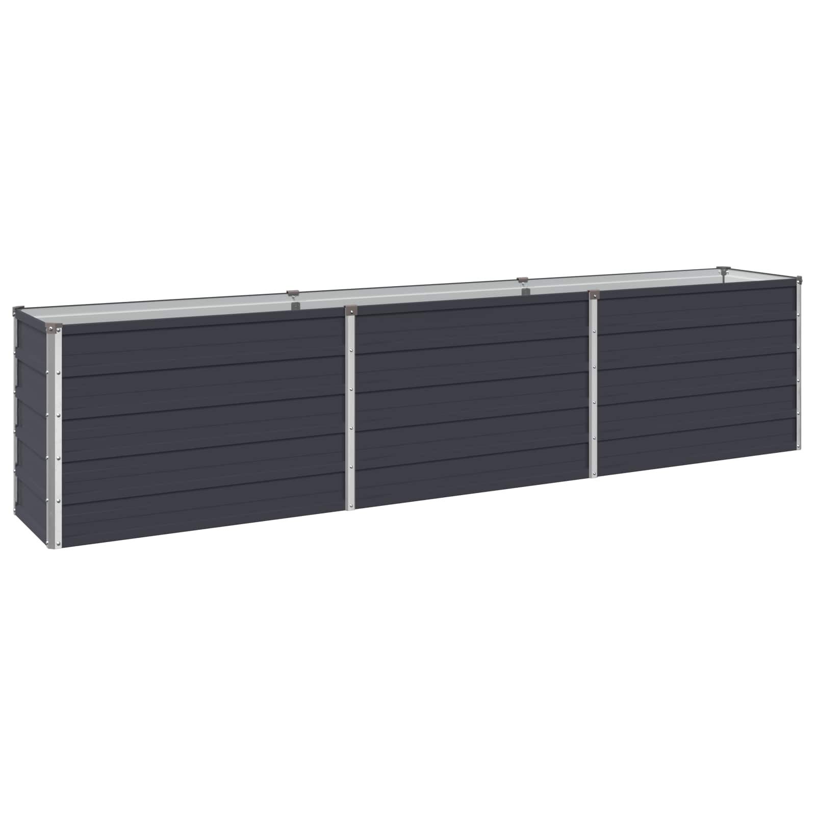 vidaXL Hochbeet Hochbeet im Garten Anthrazit 240 x 40 x 55 cm (1 St)