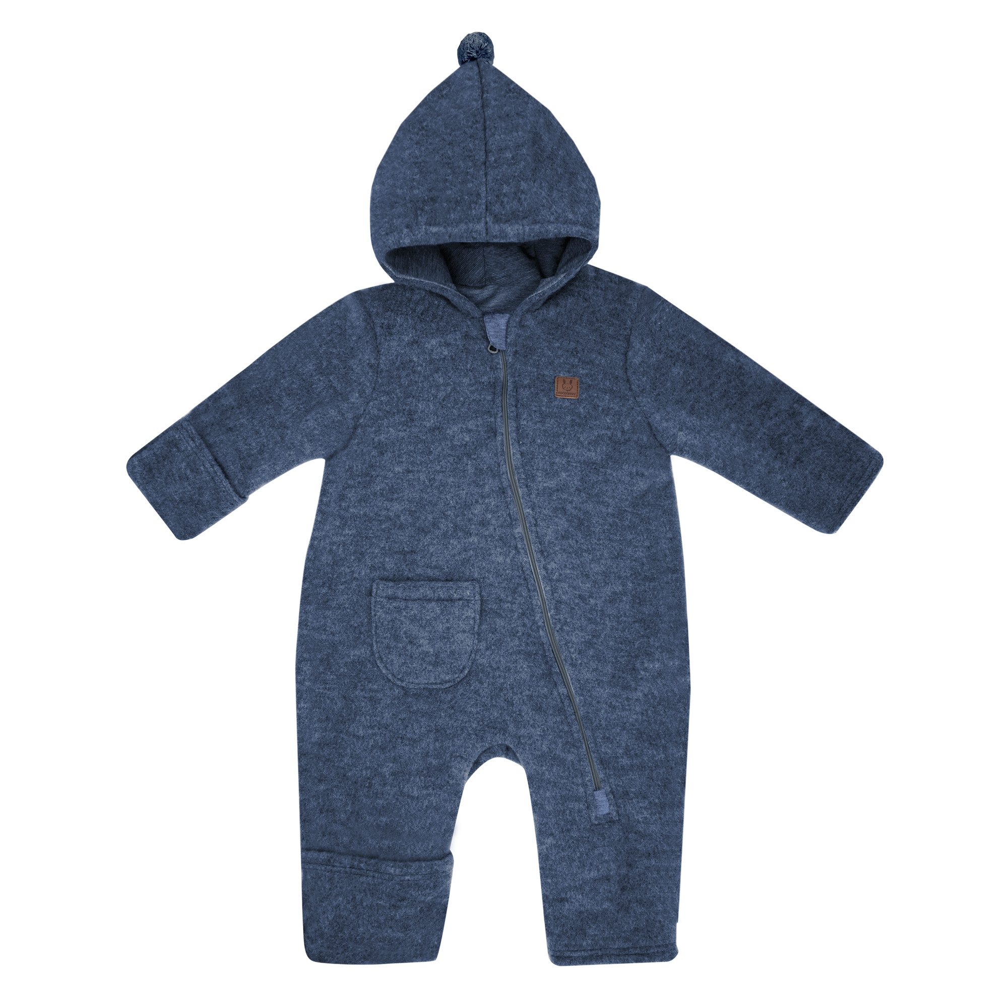 MAXIMO Overall GOTS BABY-Overall, Wollfleece Reißverschluss, Zipfel, Jersey, (1-tlg) Wollfleece