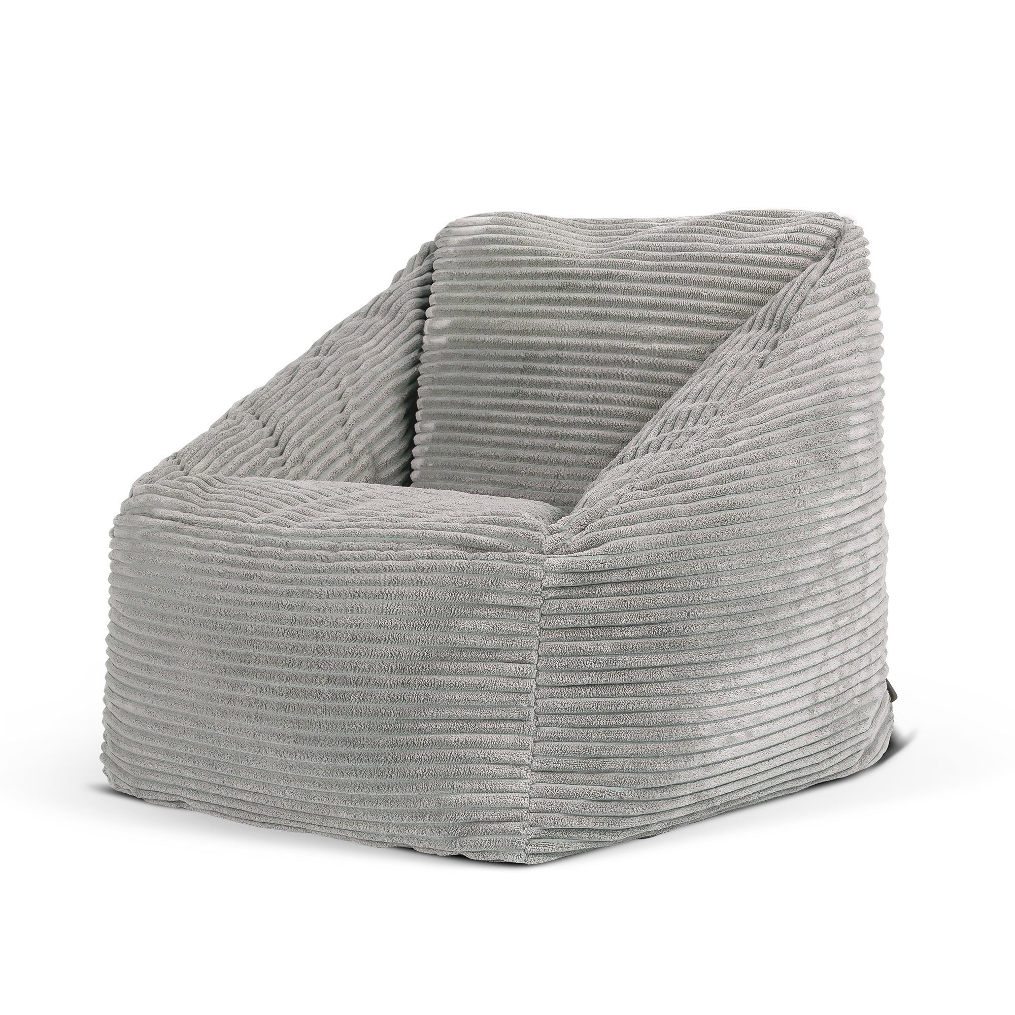 icon Sitzsack Sitzsack Flauschig für Kinder aus Cord „Morgan“ hellgrau