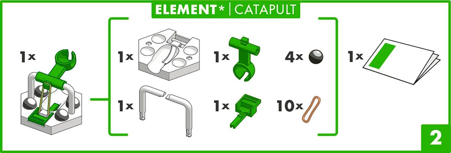 Ravensburger Kugelbahn-Bausatz GraviTrax Element Catapult, Made in Europe