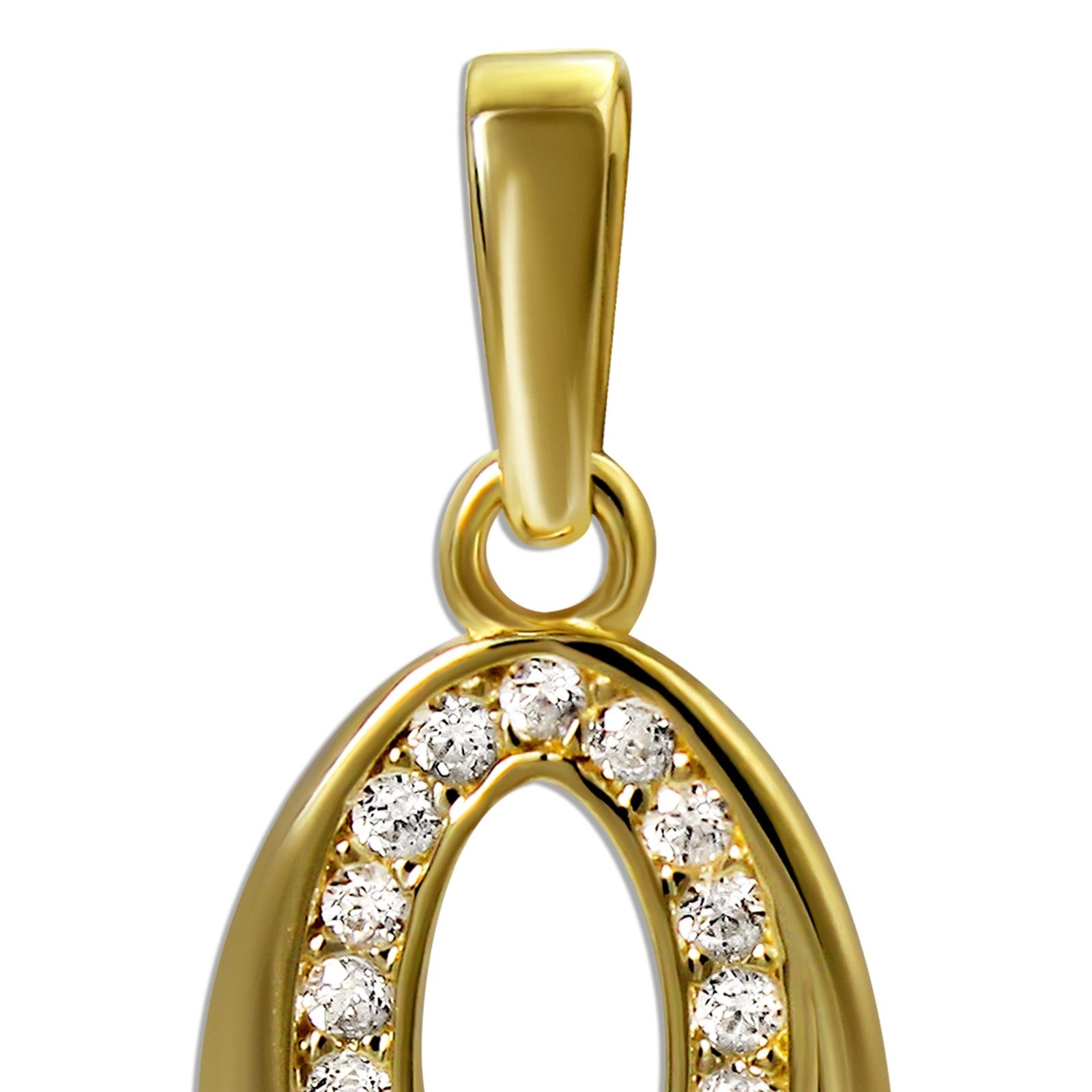GoldDream Kettenanhänger GoldDream Kettenanhänger Oval Zirkonia (Kettenanhänger), Ovalanhänger 333 Gelbgold - 8 Karat, gold
