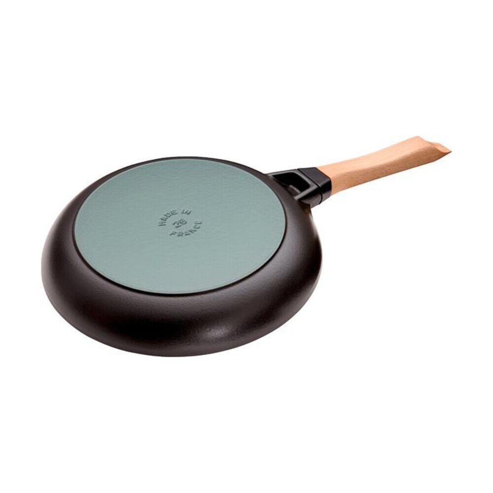 Staub Bratpfanne Bratpfanne 24 cm schwarz, 1,4l, Made in France, Gusseisen, emailliert, schwarz, Handreinigung