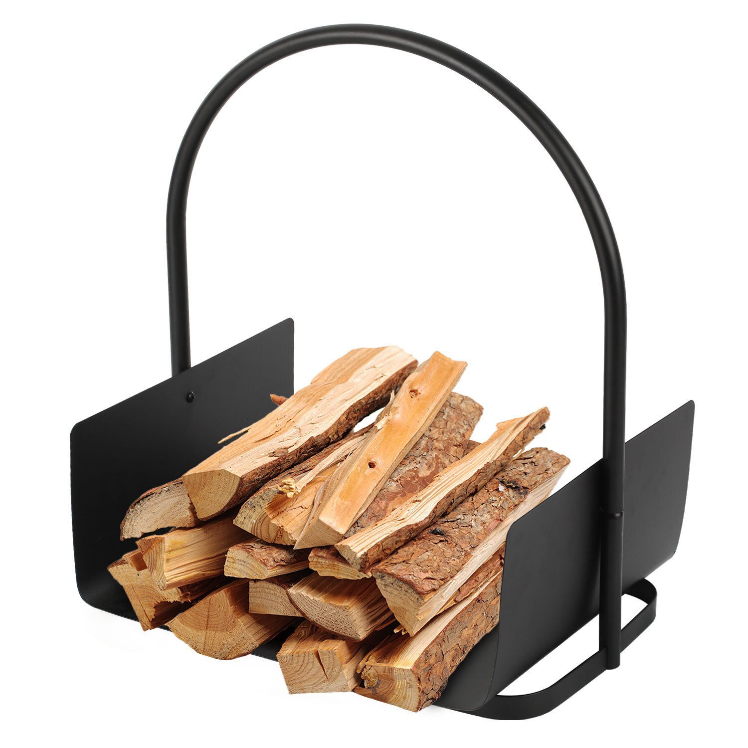 Clanmacy Kaminholzregal Brennholzregal U-förmiges Holzregal Tragbares Außenbereiches Metall, BxTxH:40x30x50 cm