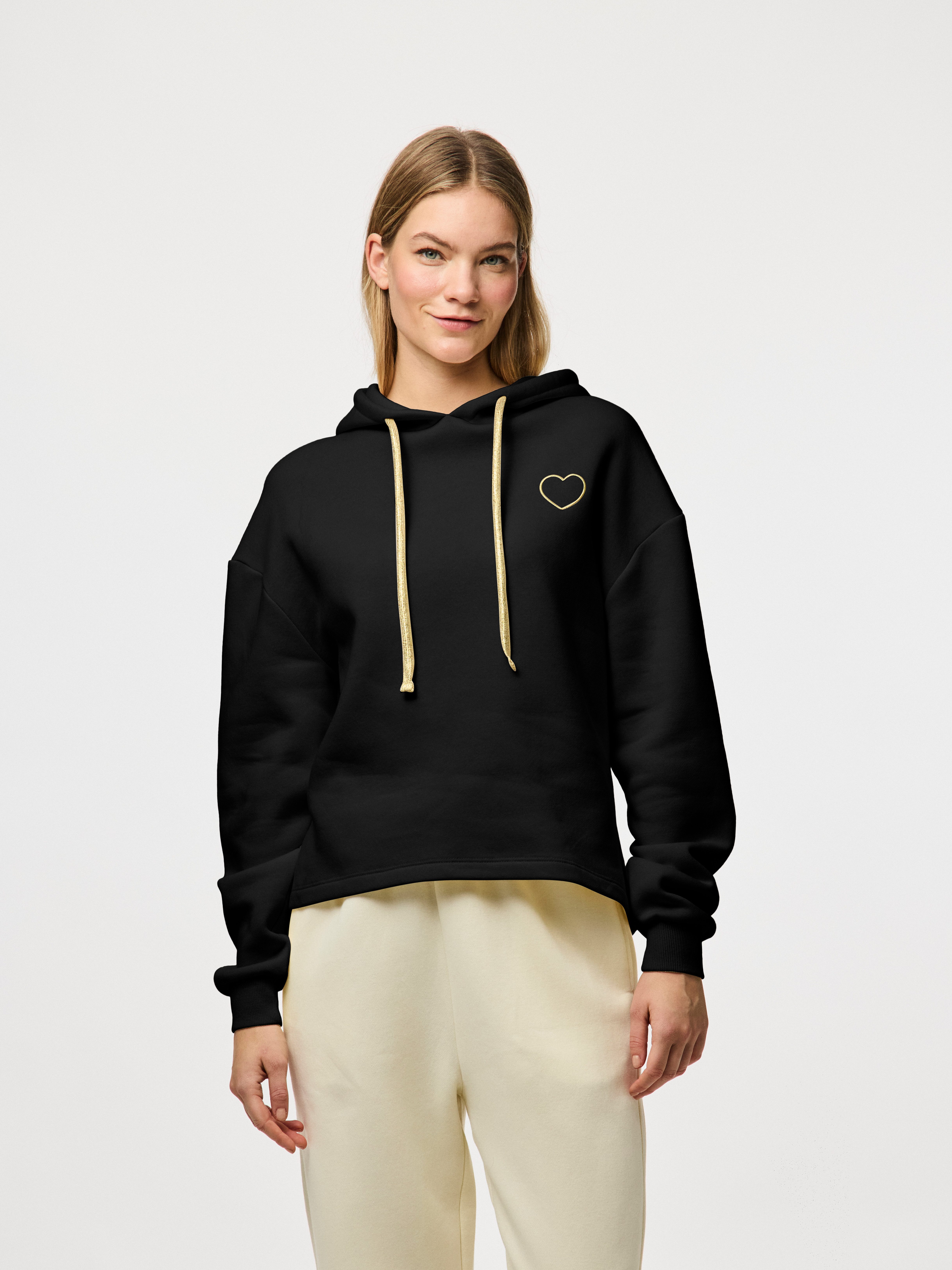 pieces Kapuzensweatshirt PCCHILLI LS HEART HOODIE NOOS BC