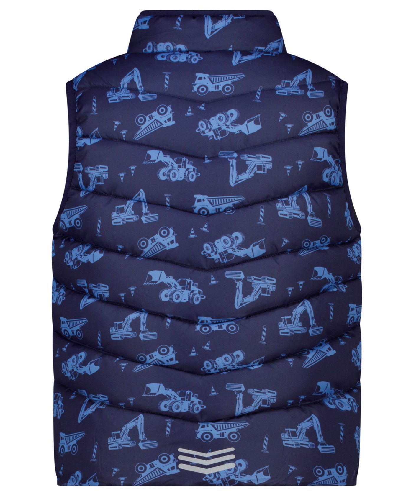 SALT AND PEPPER Steppweste Jungen Steppweste mit Baufahrzeug-Print und Stehkragen