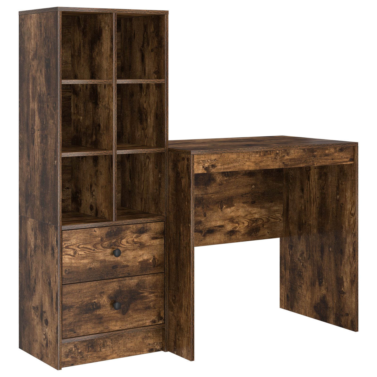vidaXL Sideboard Schreibtisch mit Stauraum Geräucherte günstig online kaufen