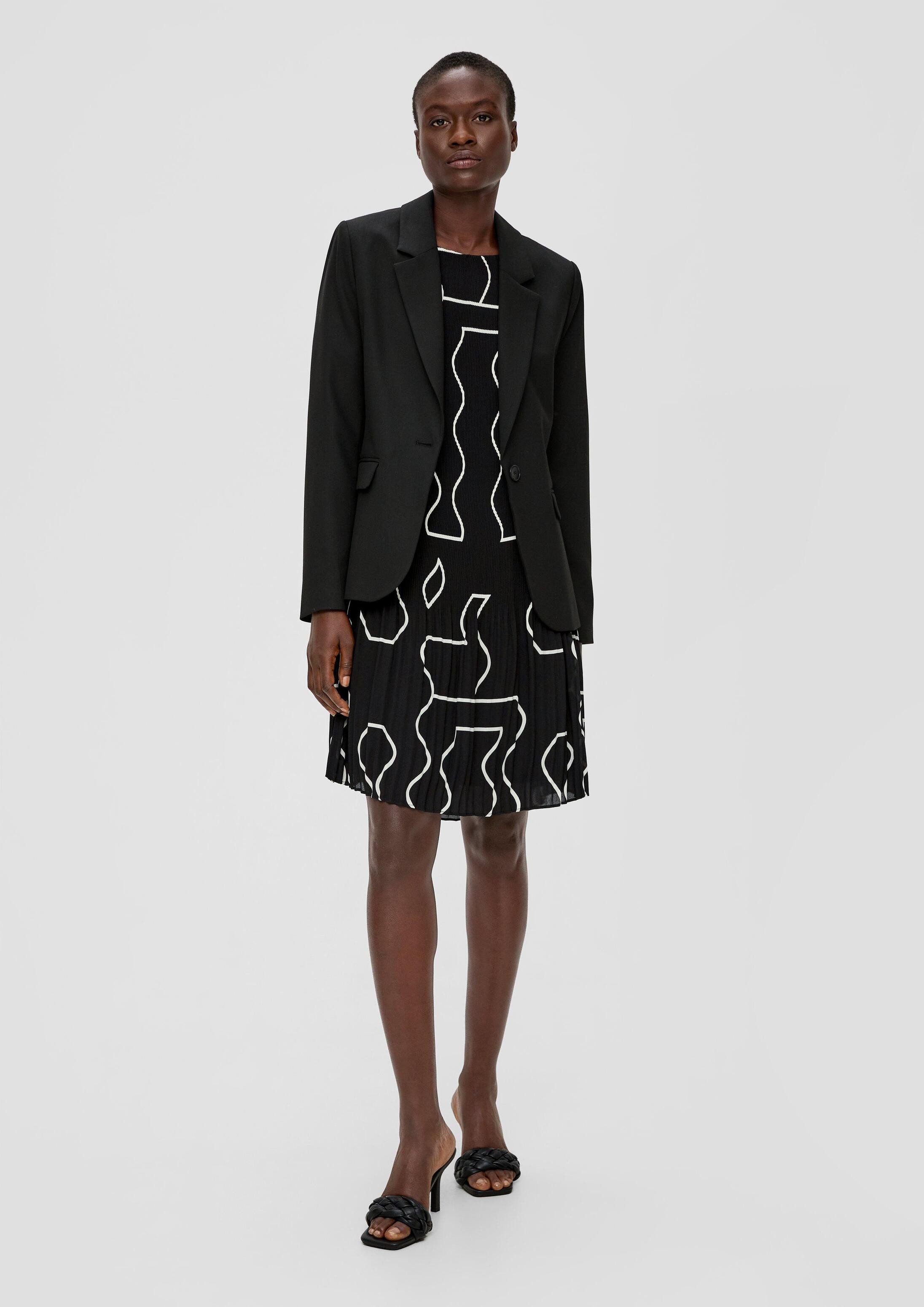 s.Oliver Minikleid Kleid Minikleid mit Plisseefalten