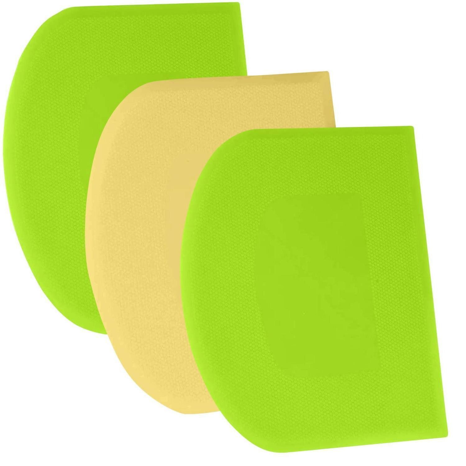 LuxusKollektion Universalspachtel Teigschaber Set 3 teilig Grün/Gelb (3-St)