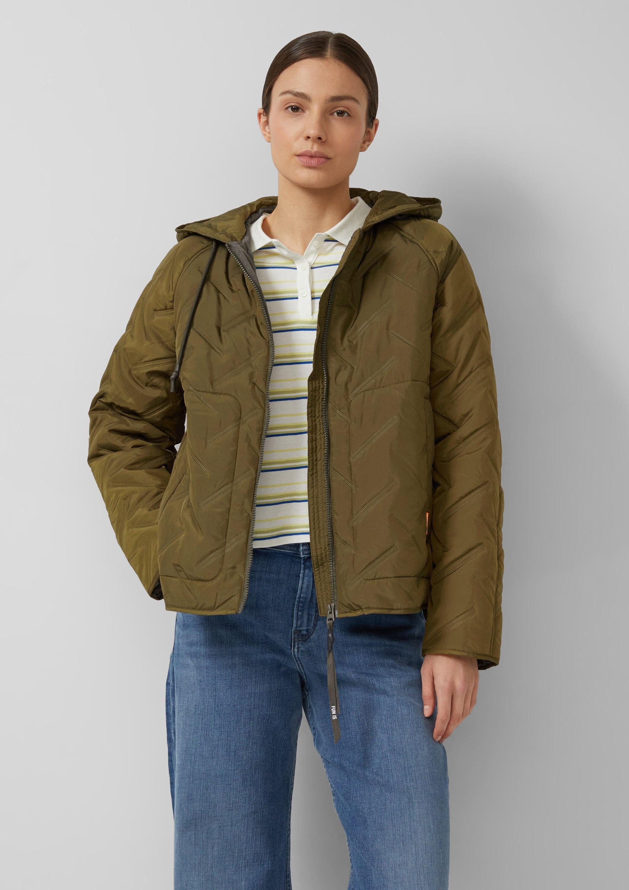 QS Funktionsjacke Outdoor-Jacke Wattierte Jacke mit Kapuze günstig online kaufen