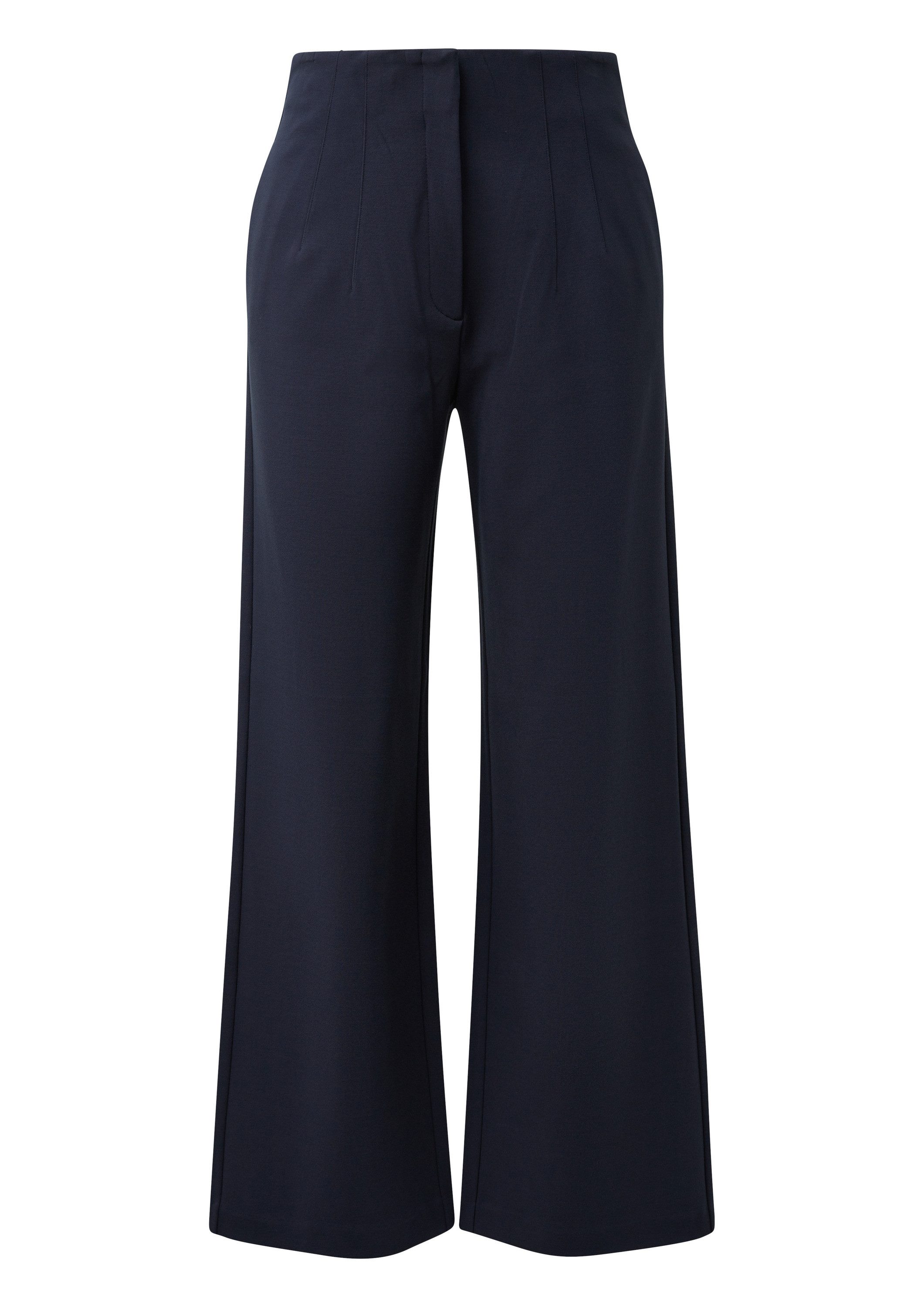 s.Oliver Chinos Hose Elastische Stoffhose mit High Rise und weitem Bein