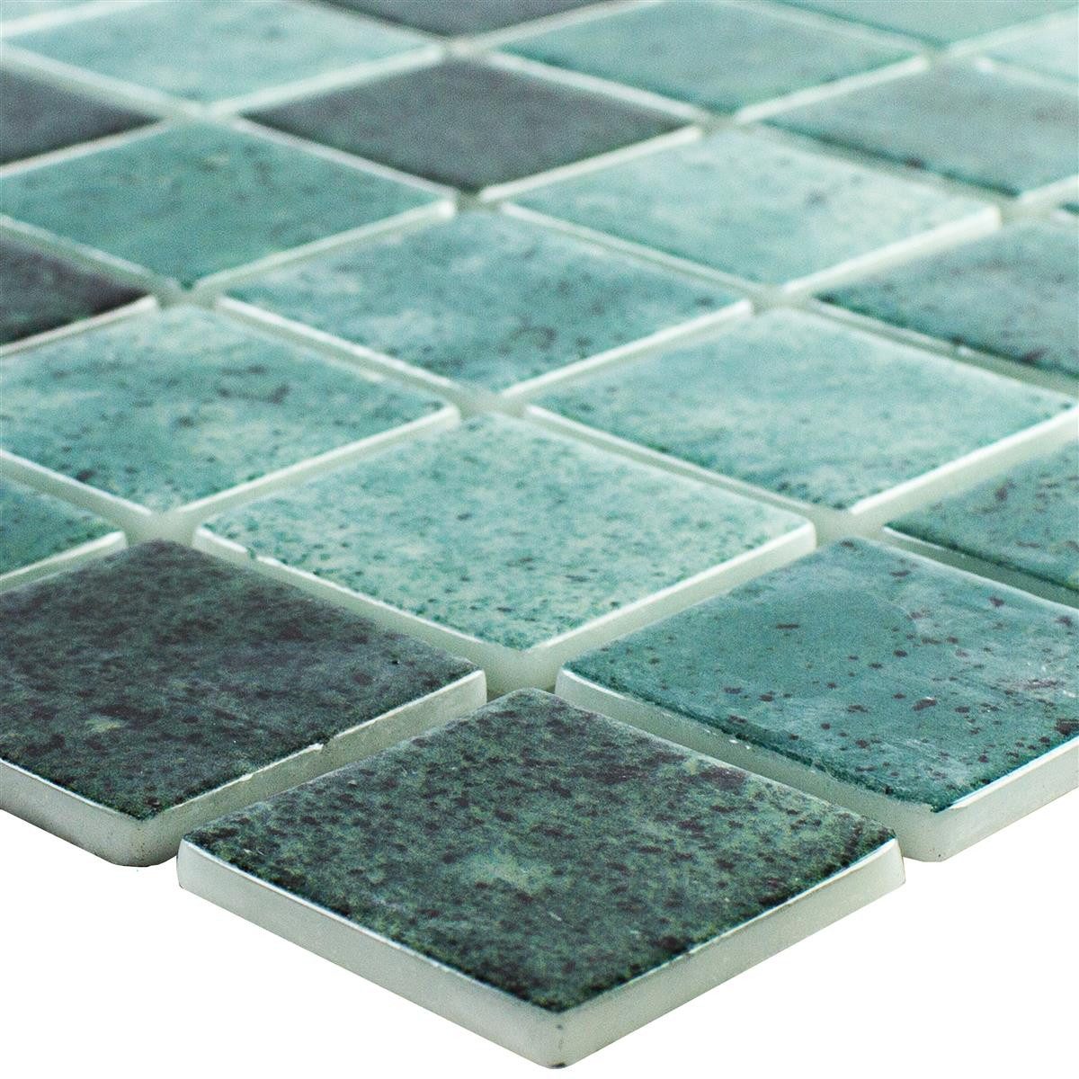 Mosafil Mosaikfliesen Glas Schwimmbad Pool Mosaik Fliesen Baltic 38×38 mm, Glas 31.600×31.600, grün, Punktverklebt – Frostsicher – Wasserdicht – Wasserfest – Rutschfest