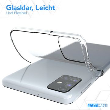 EAZY CASE Handyhülle Slimcover Clear für Samsung Galaxy M31s 6,5 Zoll, durchsichtige Hülle Ultra Dünn Silikon Backcover TPU Telefonhülle Klar