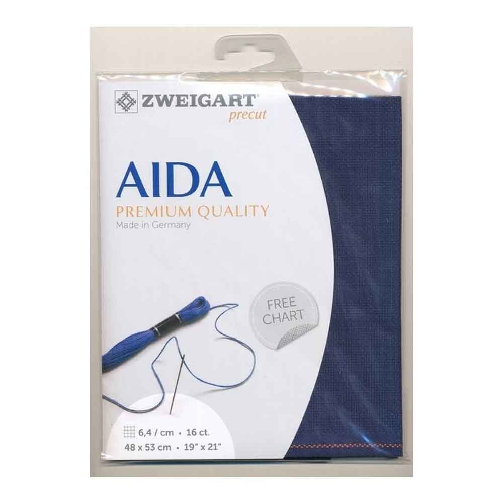Zweigart Kreativset AIDA Zweigart Precute 16 ct. Aida 3251 Farbe 589 dunkelblau, (embroidery kit by Marussia)