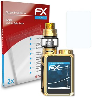 atFoliX Schutzfolie Displayschutz für Smok G-Priv Baby Luxe, (2er Set), Ultraklar und hartbeschichtet