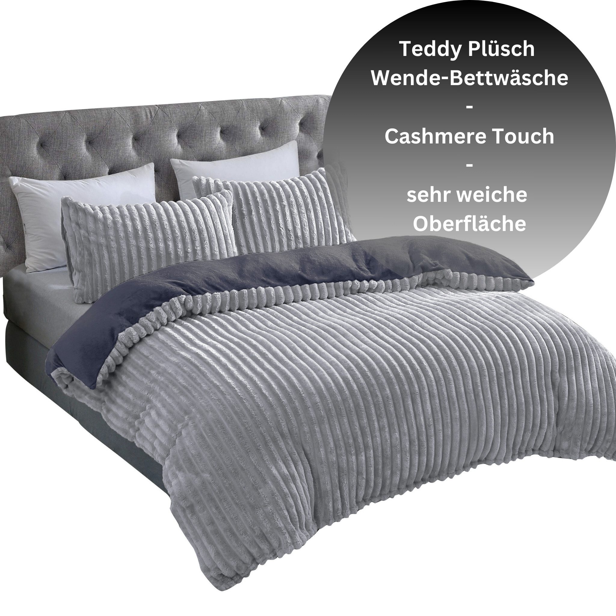 Leonado Vicenti Bettwäsche CORD Optik, Teddy Plüsch, Cashmere Touch, Fleece günstig online kaufen