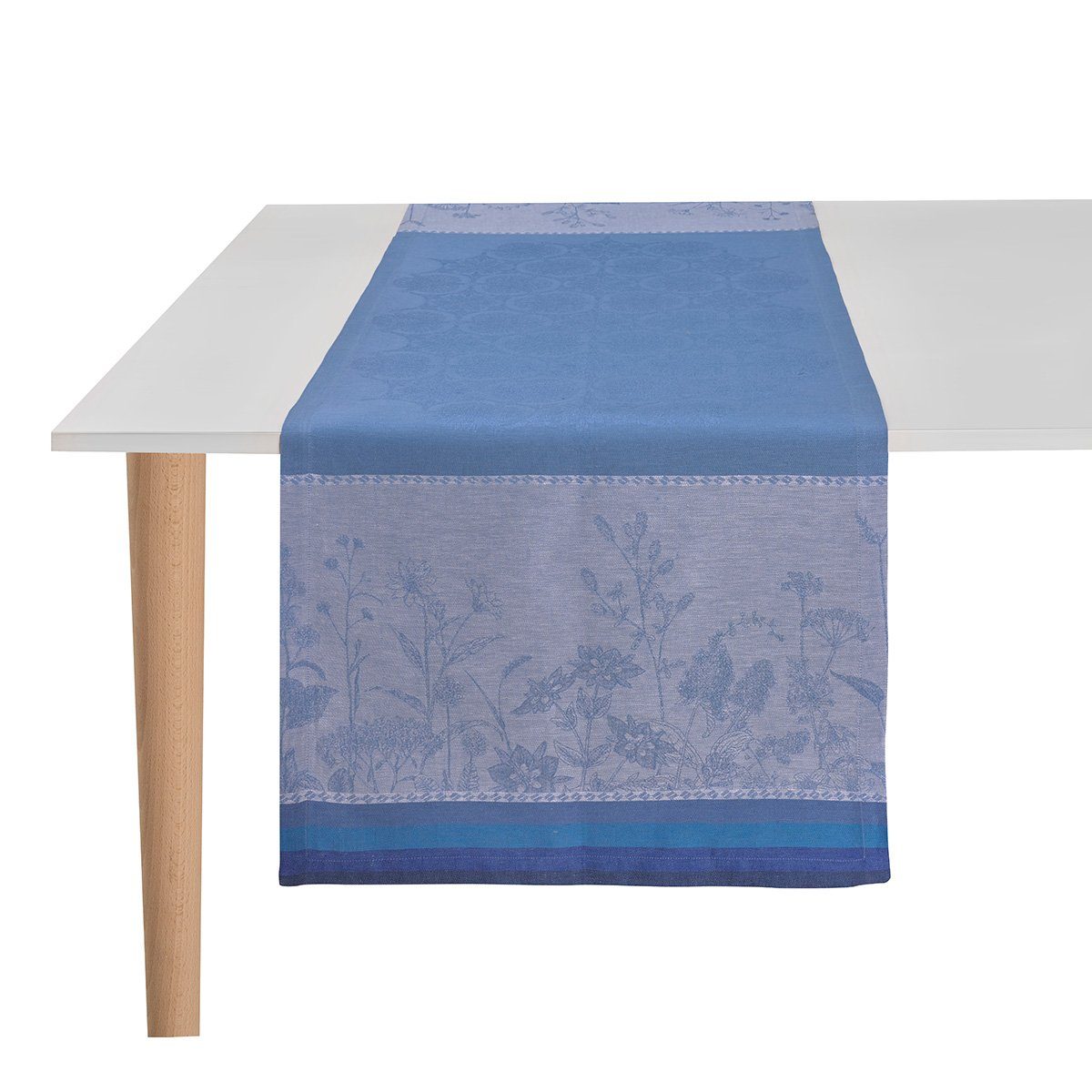 Le Tischläufer Jacquard cm, Tischläufer Bucolique jacquard-gewebt Instant Francais Bleuet 50x150