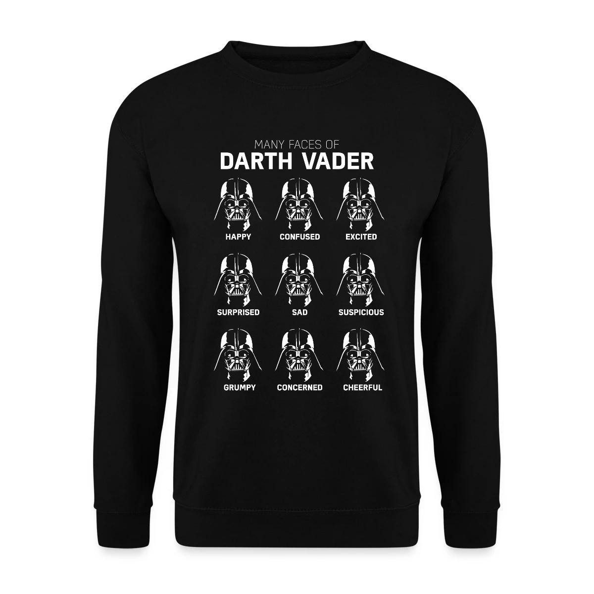 Spreadshirt Sweatshirt Star Wars Die Vielen Gesichter Von Darth Vader Unisex Pullover (1-tlg)