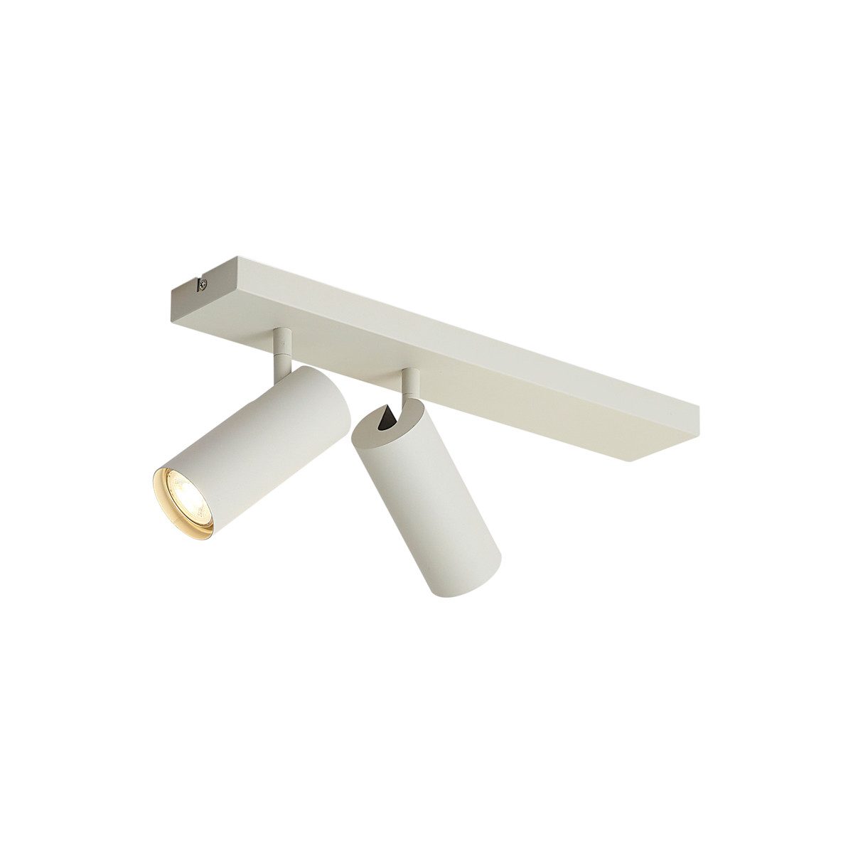 Qazqa LED Aufbaustrahler Renna, ohne Leuchtmittel, GU10, Beige, Modern, Metall, 2-flammig