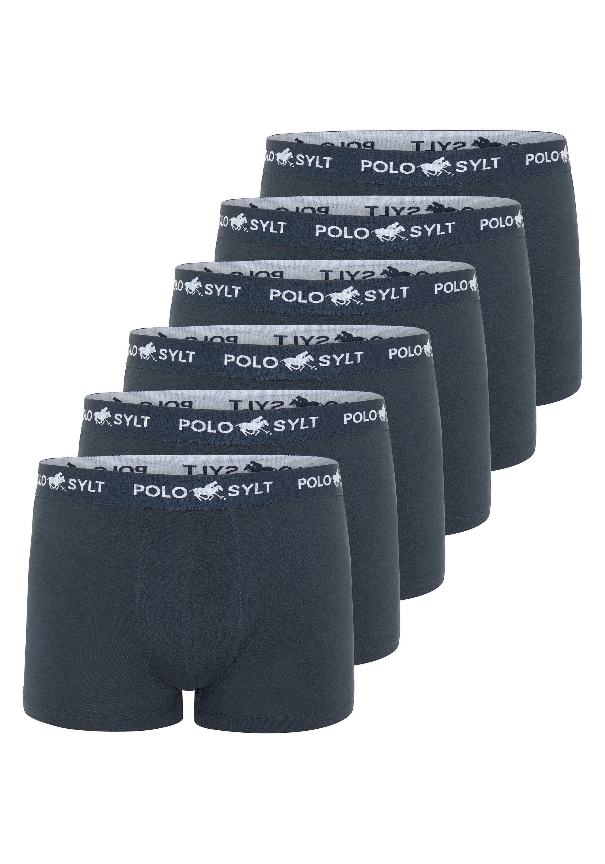 Polo Sylt Boxershorts im Sechserpack und Label-Look günstig online kaufen