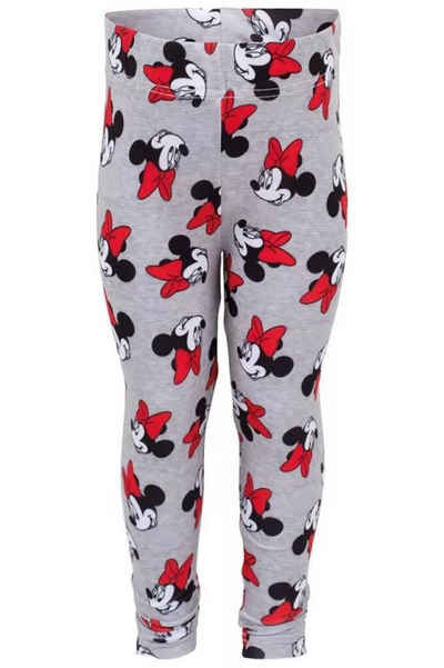 Disney Minnie Mouse Leggings Minnie Mouse Leggings Mädchen Hosen grau Minni Maus 98 - 128