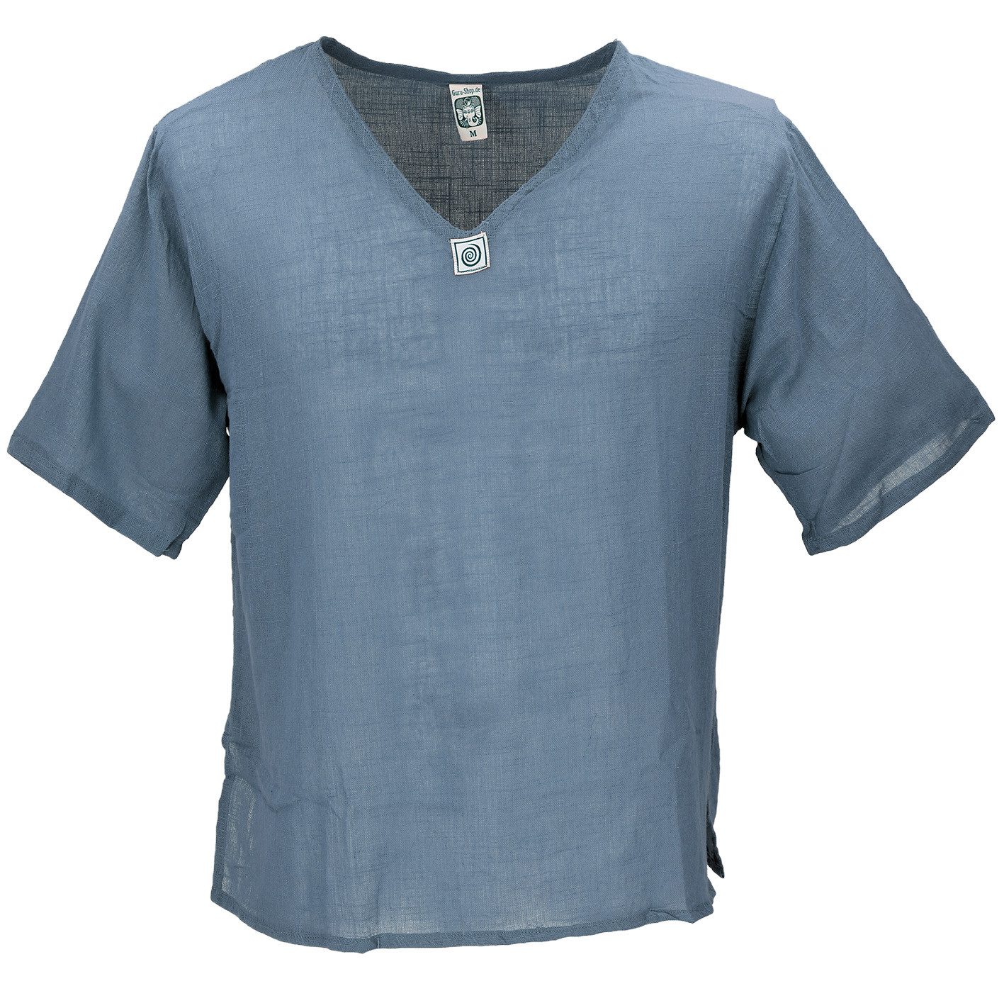 Guru-Shop Hemd & Shirt Yoga Hemd, alternatives Baumwollhemd, leichtes.. Ethno Style, alternative Bekleidung