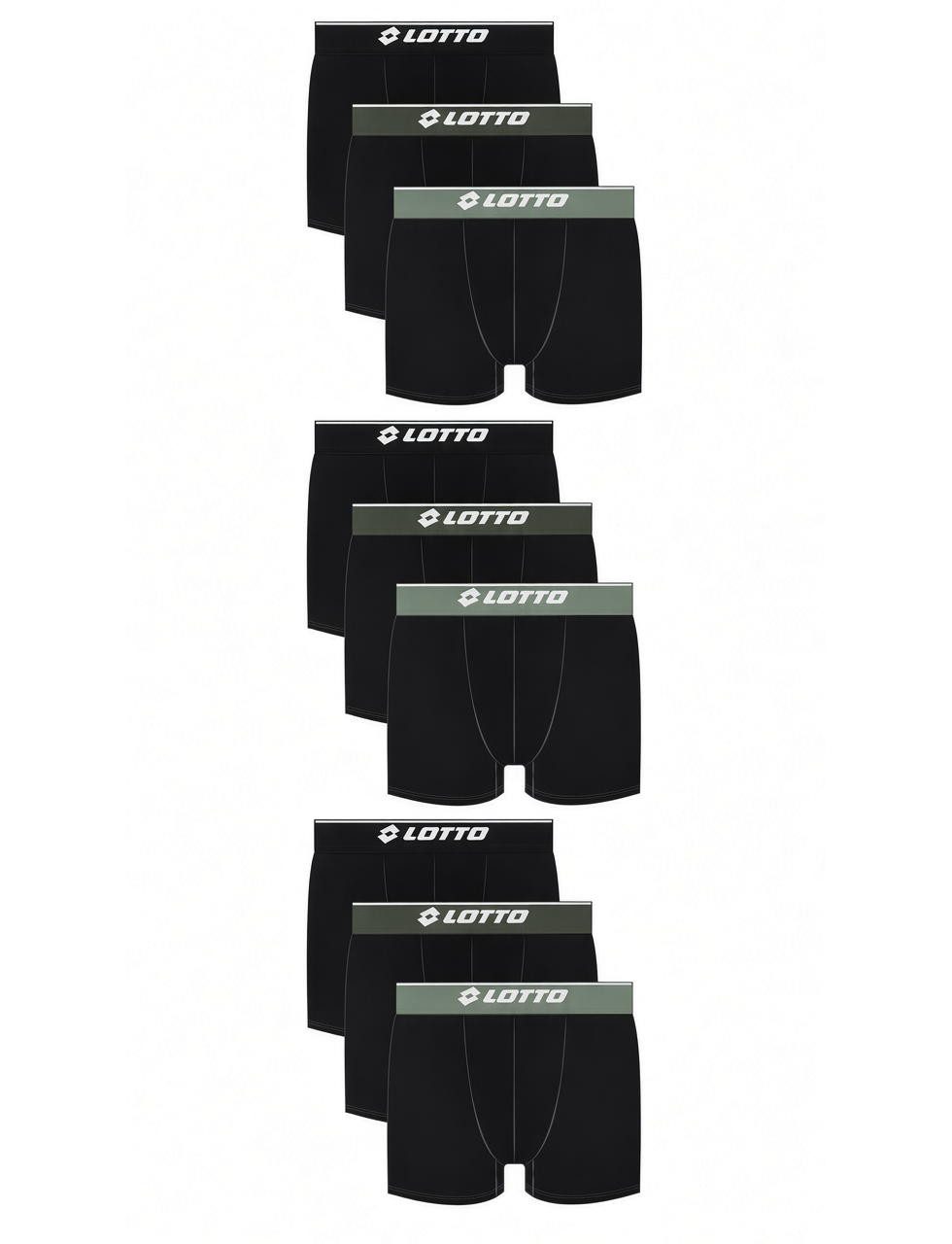 Lotto Boxershorts Herren Comfort Boxershorts 9er-Pack Basic