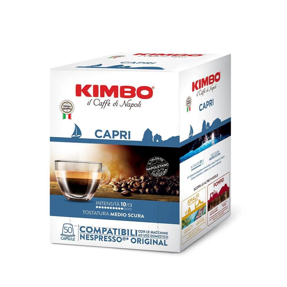 Kimbo Kaffee CAPRI Kapseln 50Stk Kaffeekapseln für Kapselmaschinen, 1 x 50 St., intensiv, harmonisch