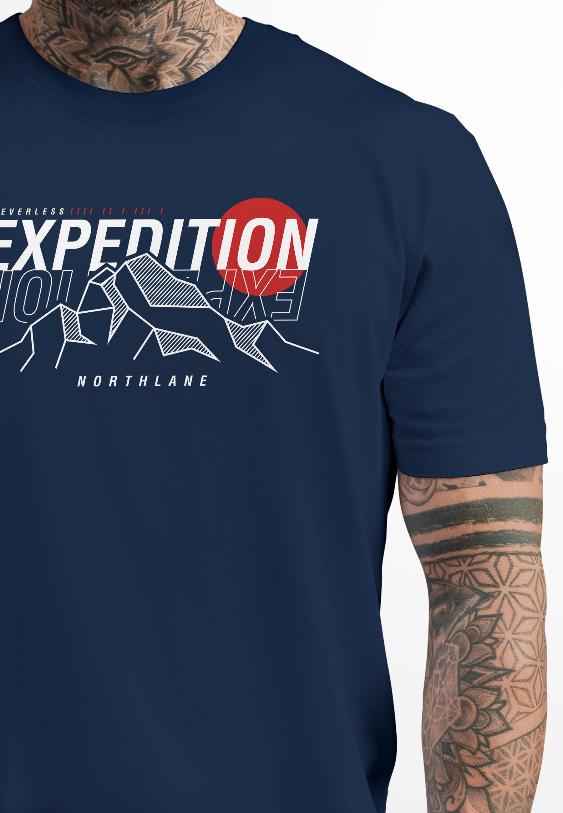 Neverless Print-Shirt Herren T-Shirt Outdoor Berge günstig online kaufen