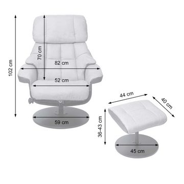 MCA furniture Relaxsessel MCW-F21, stufenlos verstellbar, einstellbare Widerstandskraft, um 360° drehbar