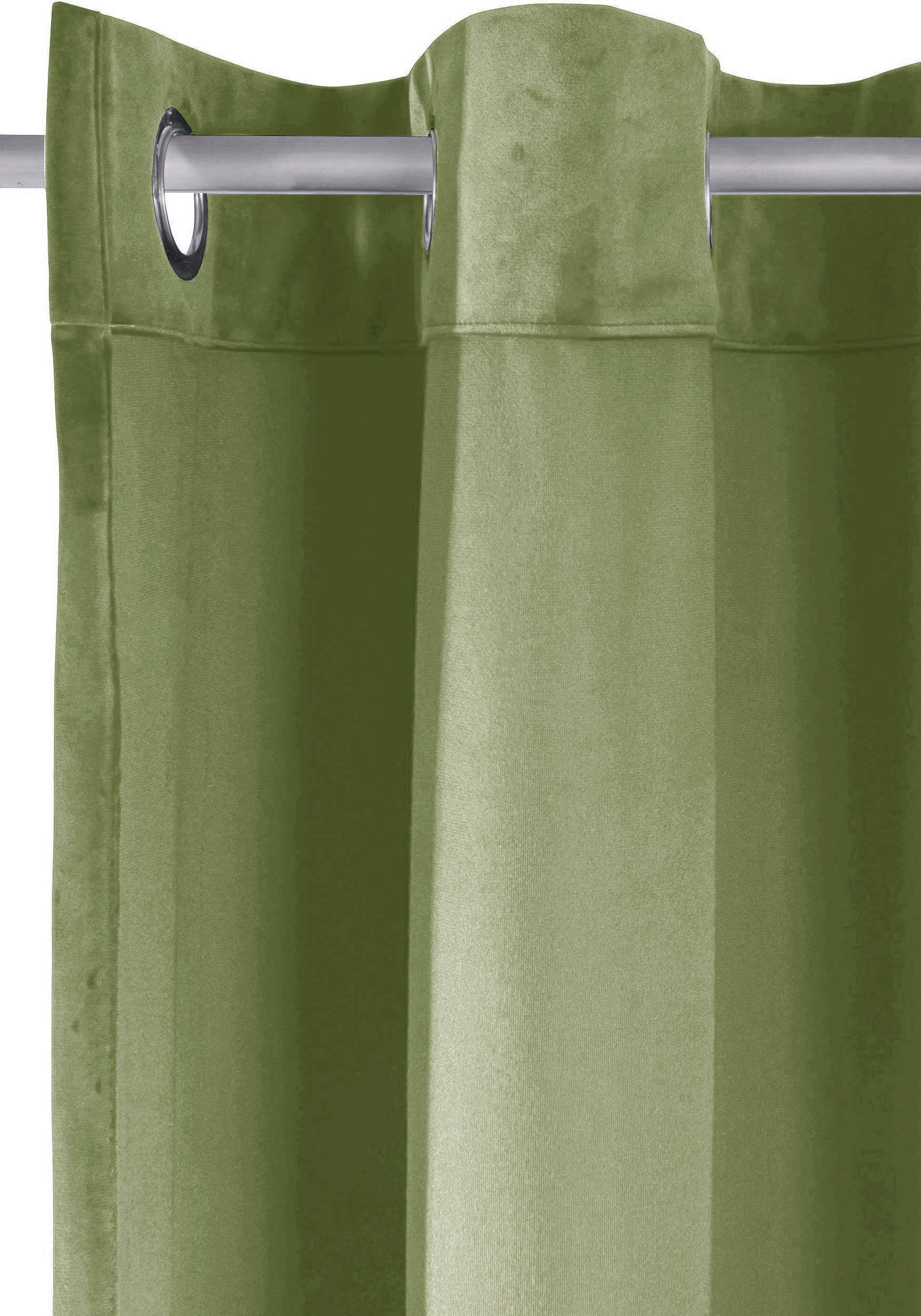 LeGer Home by Lena Gercke Gardine LADINA, 1 Stück, Ösen, blickdicht (1 St), Ösen, blickdicht, Polyester, blickdichter Vorhang, Samt Vorhang - Premium – Bild 5 von 5