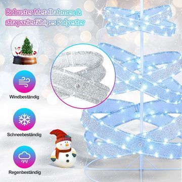 COSTWAY Dekobaum, 210cm LED Spiral Weihnachtsbaum mit 341 LEDs & 34 Lichtmodi