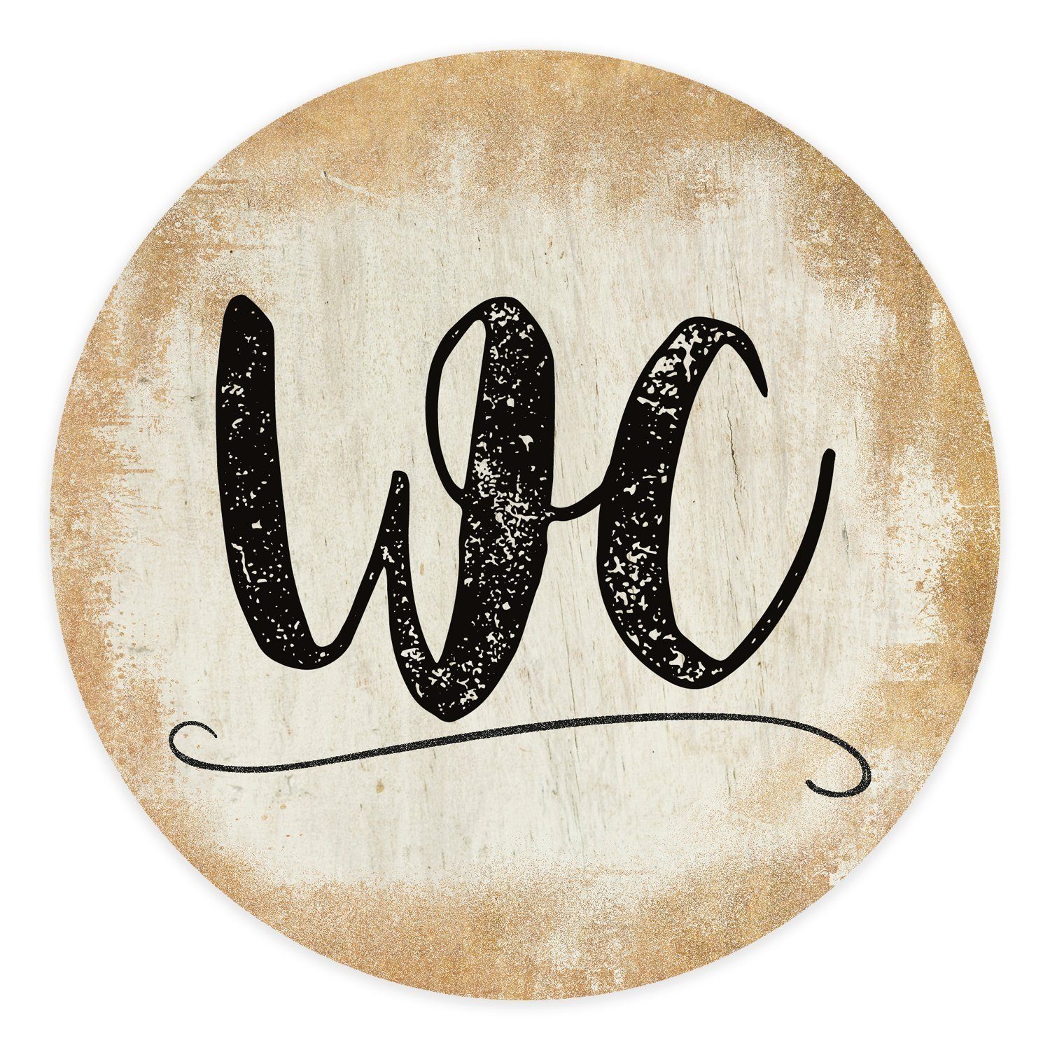 Logbuch-Verlag Wanddekoobjekt WC Schild rund günstig online kaufen