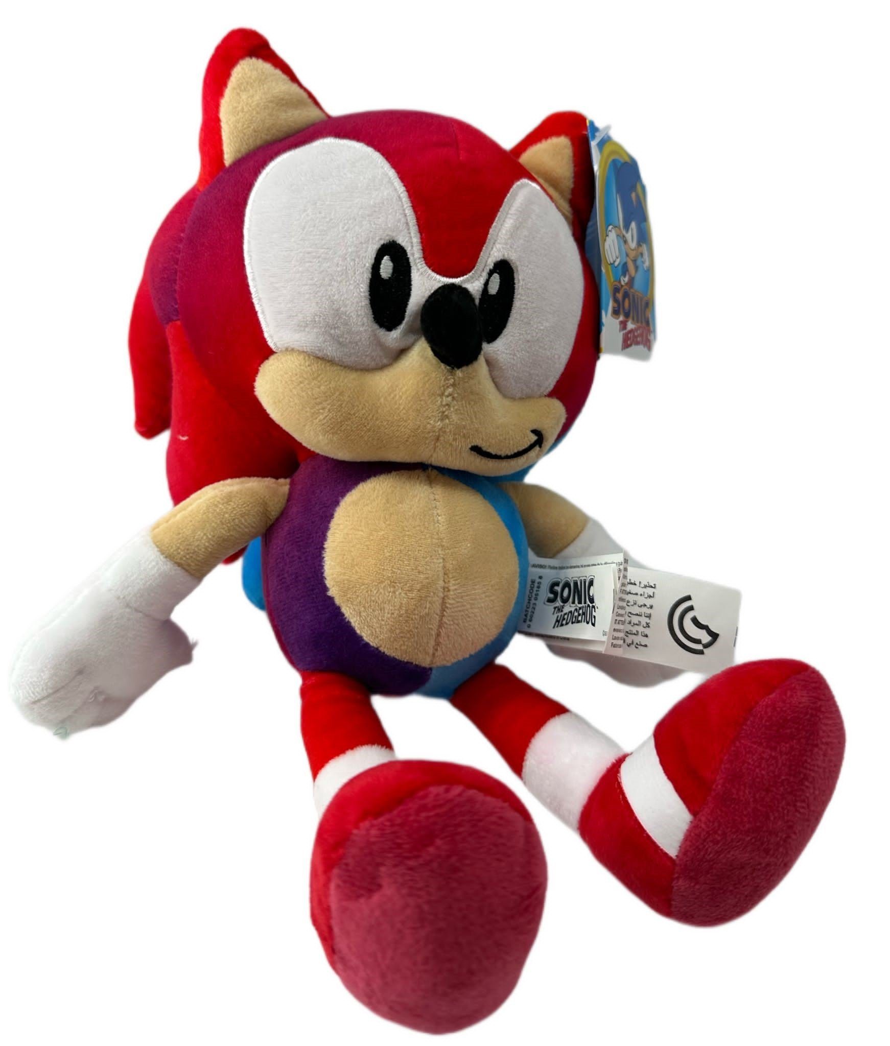Sonic SEGA Kuscheltier Sonic The Hedgehog SEGA 30 cm Sonic Kuscheltier Rainbow rot (1-St), Super weicher Plüsch Stofftier Kuscheltier für Kinder zum spielen