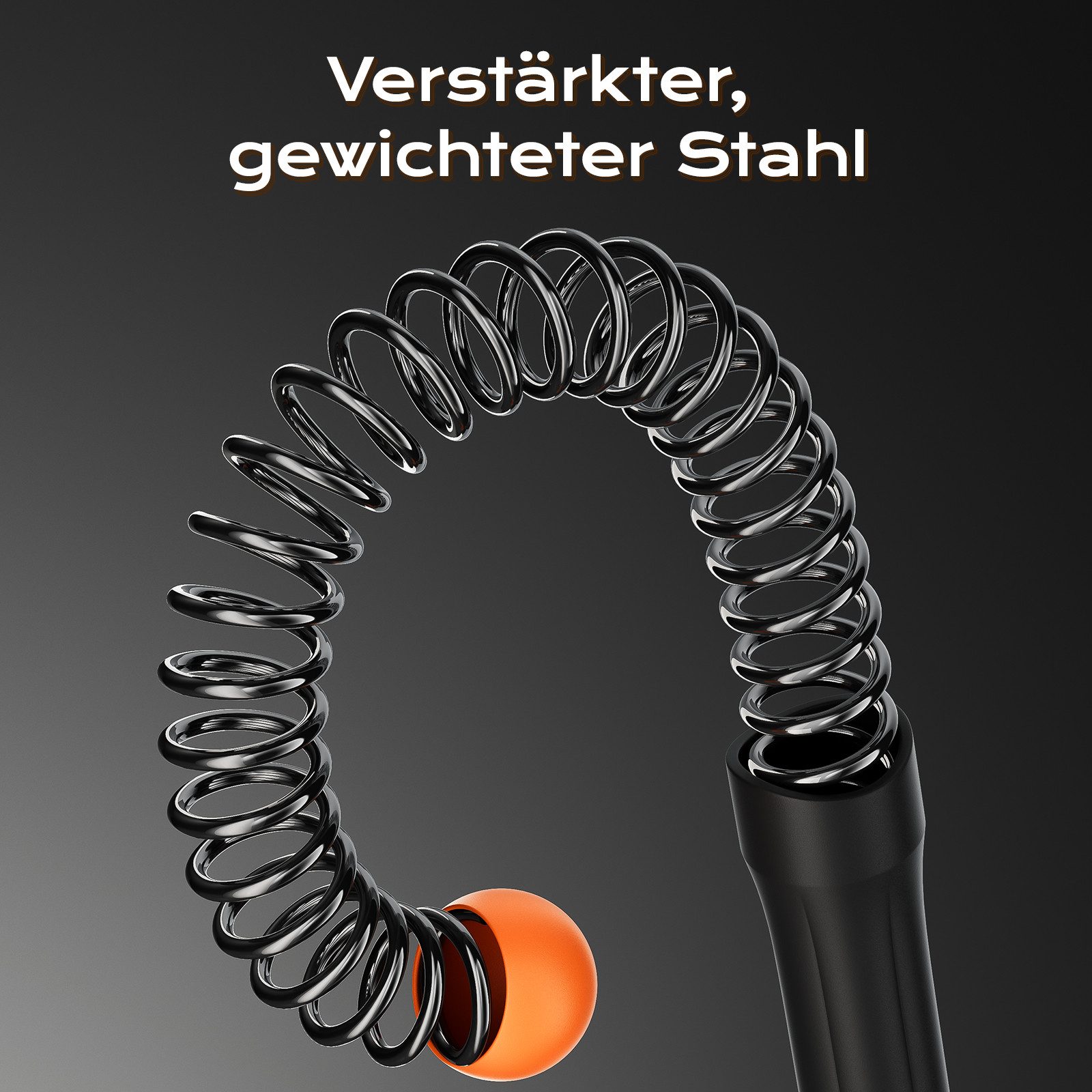 ANYLIFE Hantel Biegehantel Power Twister mit Sicherheitsgurten, Feder-Biegestab, (für Oberkörper-Training, Fitnessgerät), für Brust Arme Schultern Heimtraining