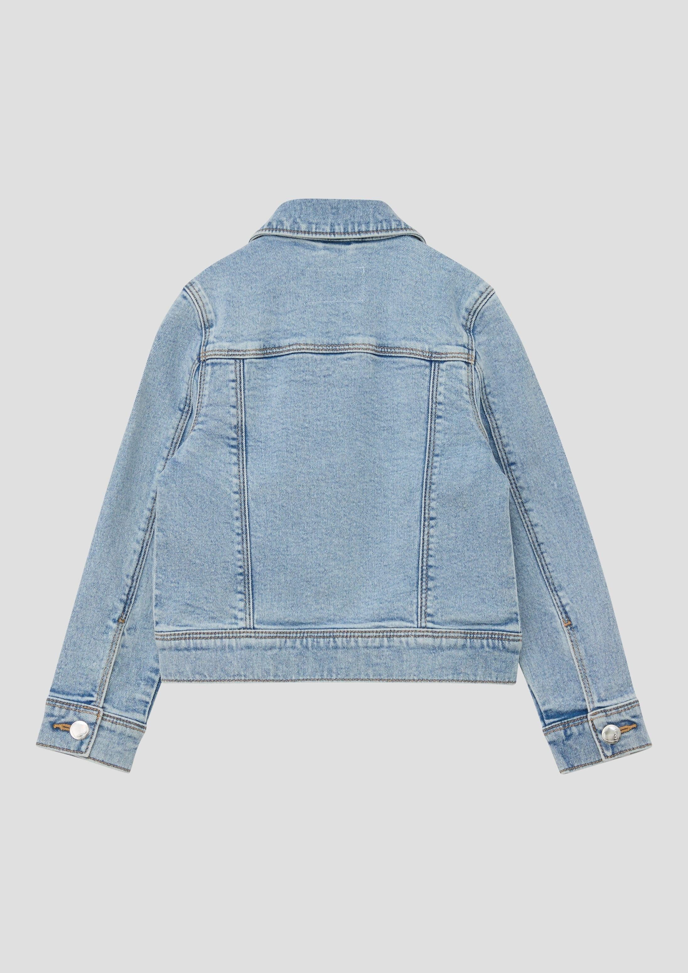 s.Oliver Funktionsjacke Indoor-Jacke Denim-Jacke mit Druckknöpfen