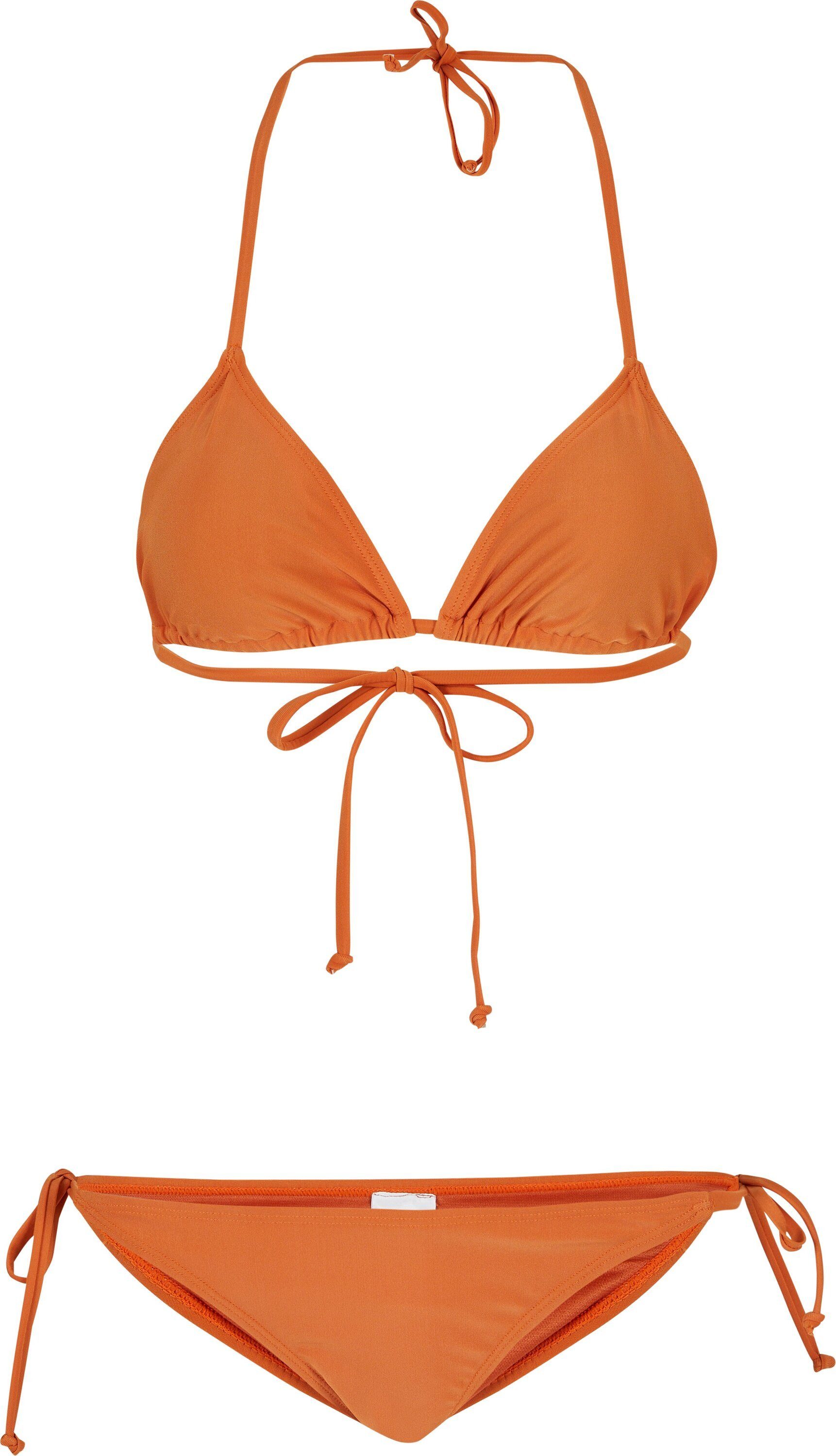 URBAN CLASSICS Bügel-Bikini Damen vintageorange Triangle Recycled Bikini Ladies