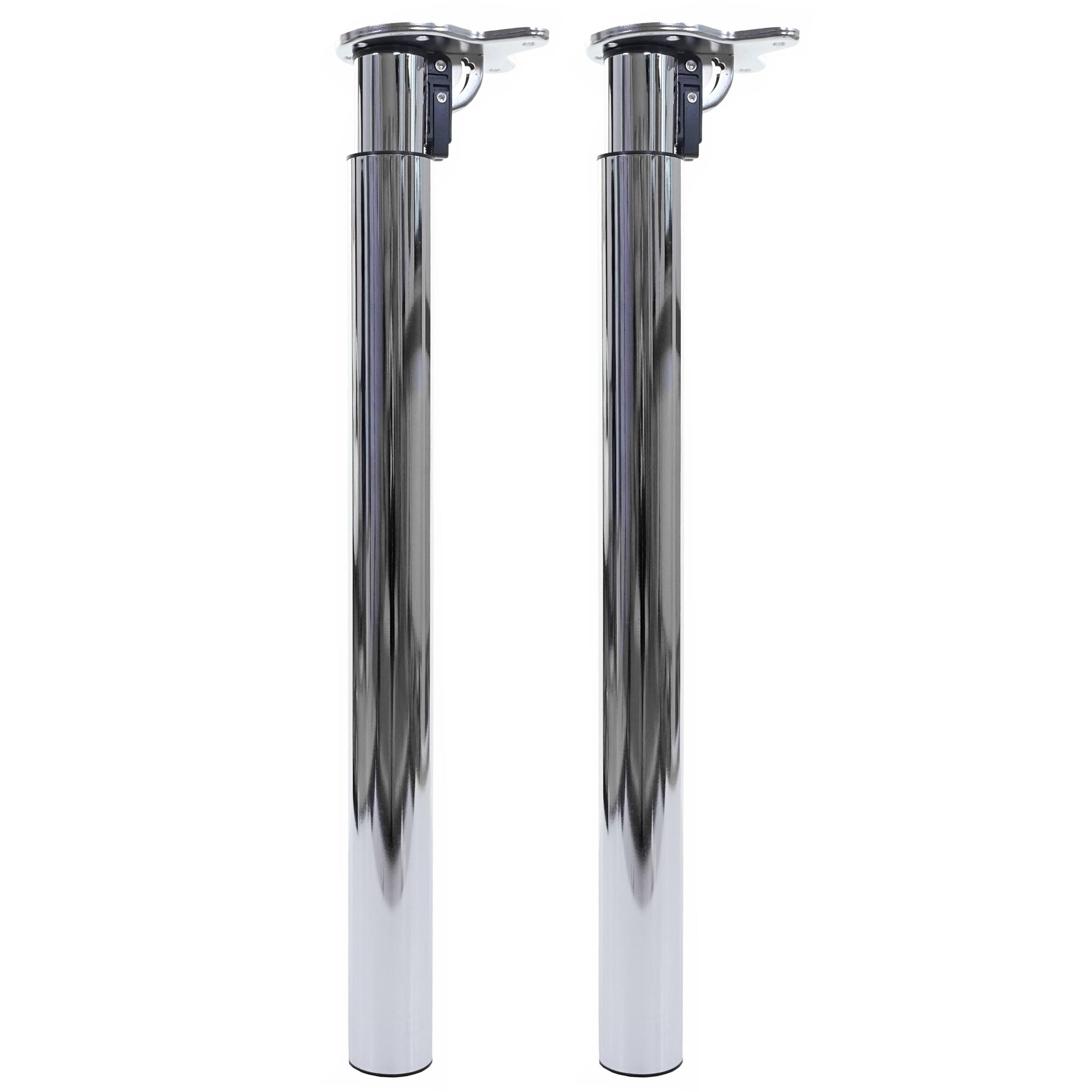 MCW Tischgestell MCW-H35-2 (Set, 2-St., 2er), Mit Drehmechanismus, klappbar, Fußbodenschoner