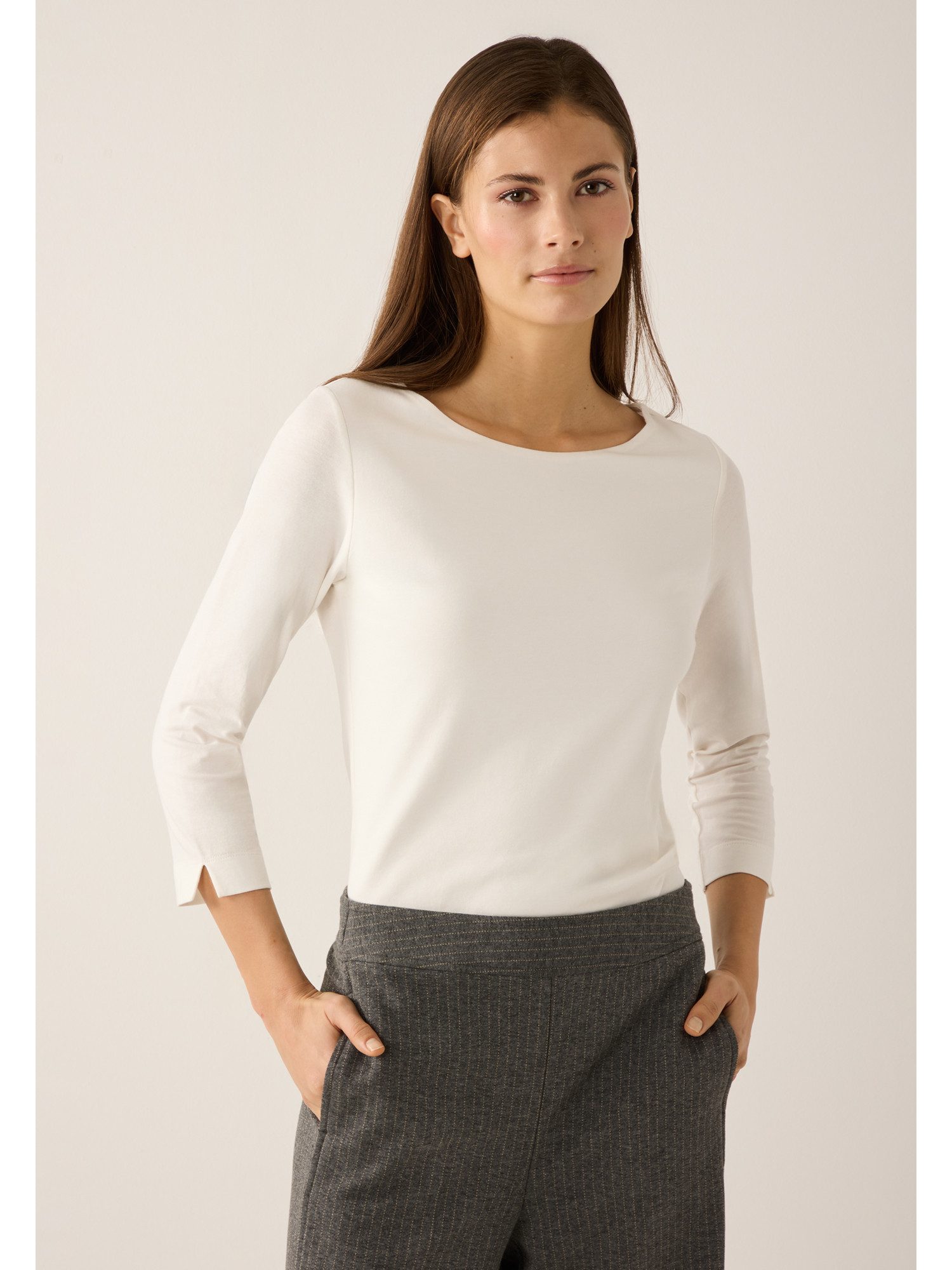 MORE&MORE 3/4-Arm-Shirt gerades Basic-3/4 Arm-Shirt