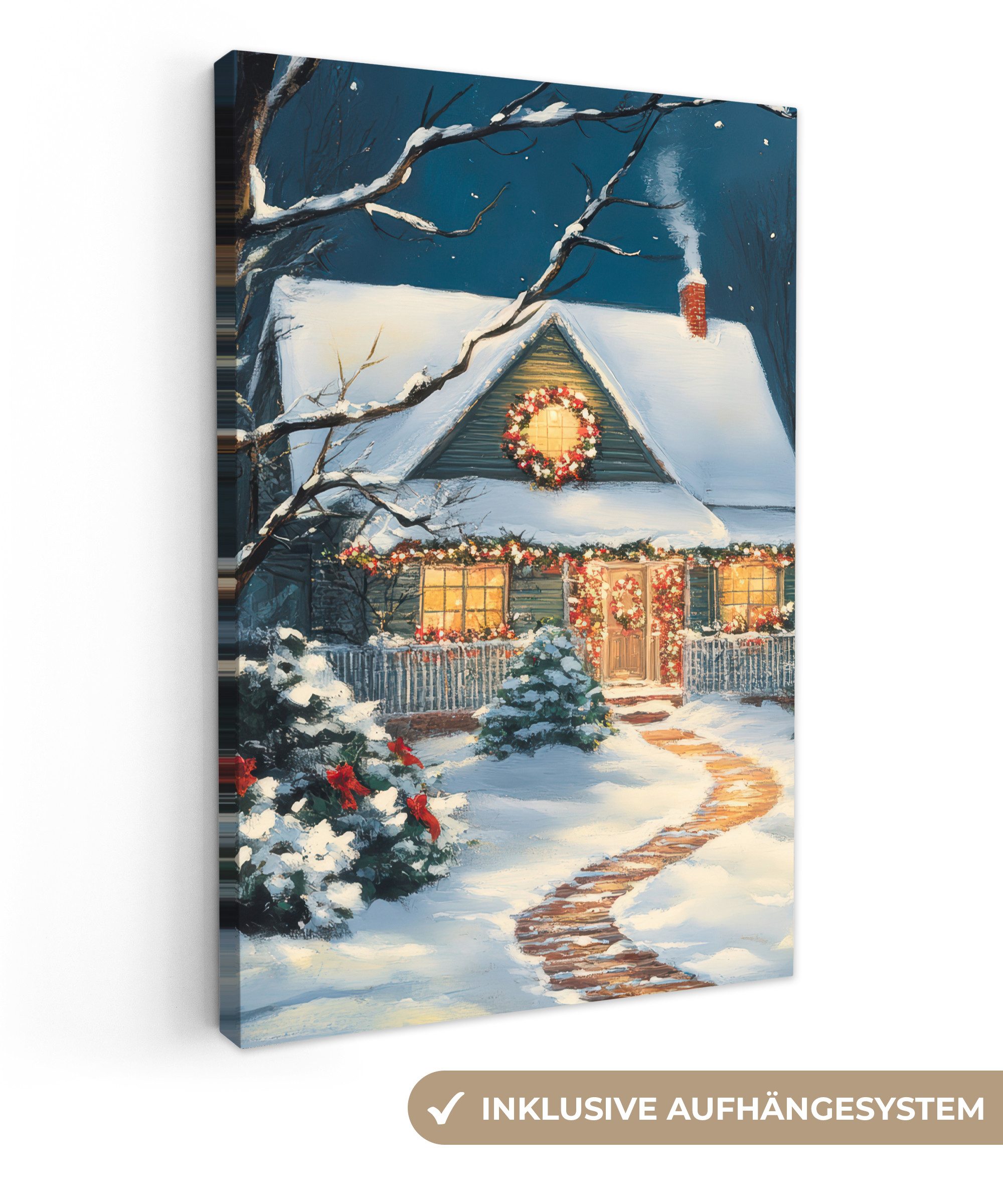 OneMillionCanvasses® Leinwandbild Weihnachten - Weihnachtsbaum - Winter - Z günstig online kaufen