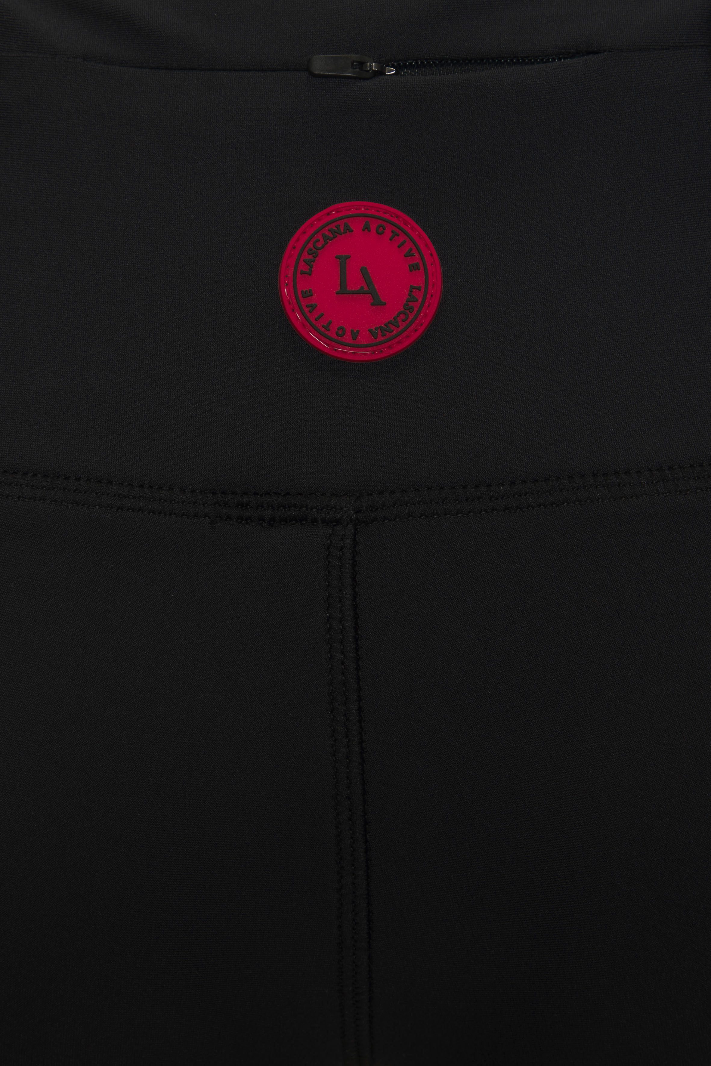 LASCANA ACTIVE Leggings Logo-Badge und Reißverschlusstasche auf der Rückseite