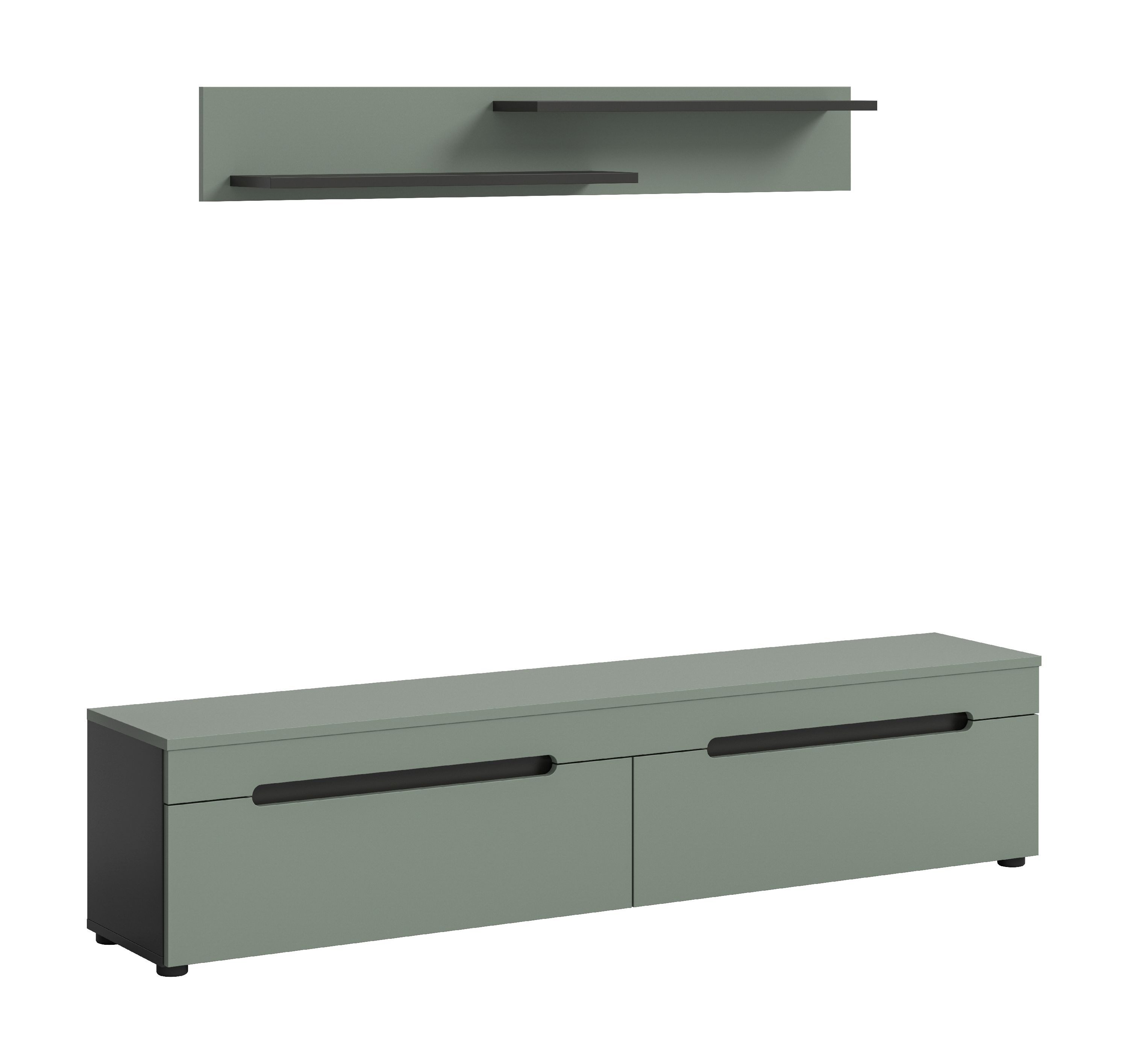 xonox.home Lowboard, Smoke Green Melamin beschichtet modern 170x38x33 cm