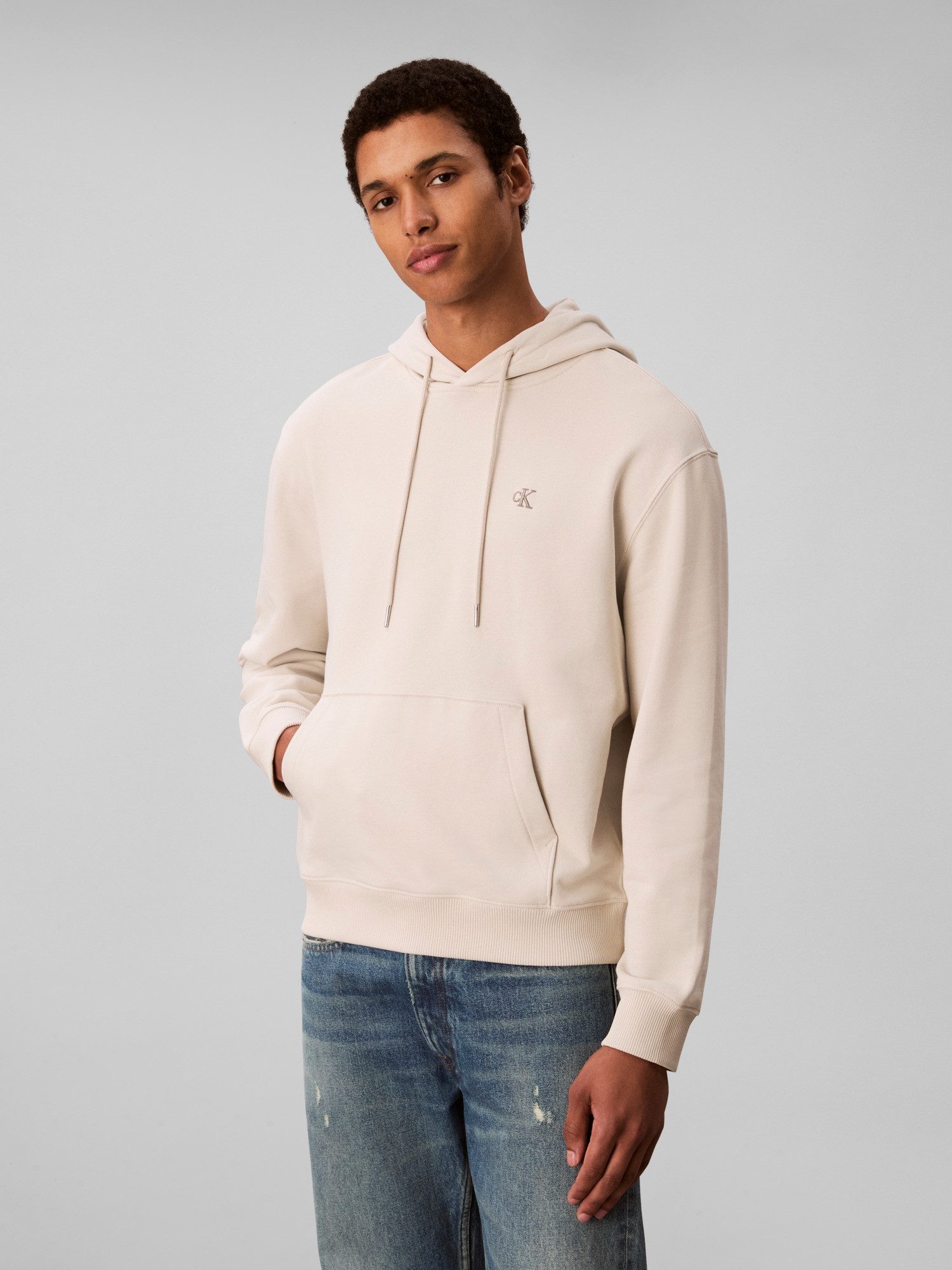 Calvin Klein Jeans Sweatshirt MONOGRAM HOODIE regular fit, Kapuze, Logostickerei