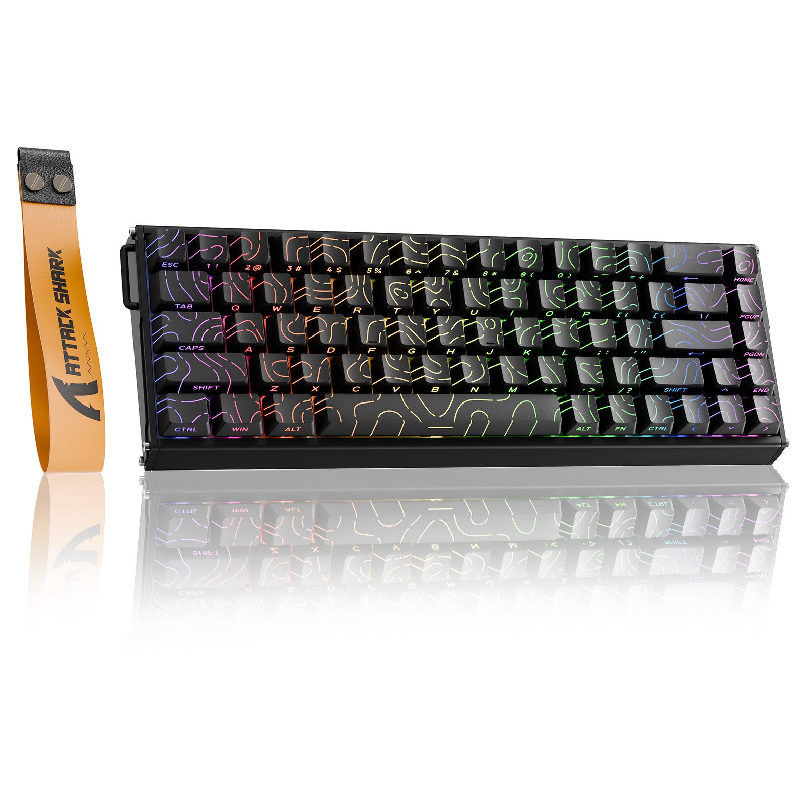 ATTACK SHARK X68MAX HE Rapid Trigger Gaming-Tastatur aus Aluminium Gaming-Tastatur (0.005mm RT,8000Hz,Hall-Effekt-Magnetschalter,Einstellbare Betätigung)