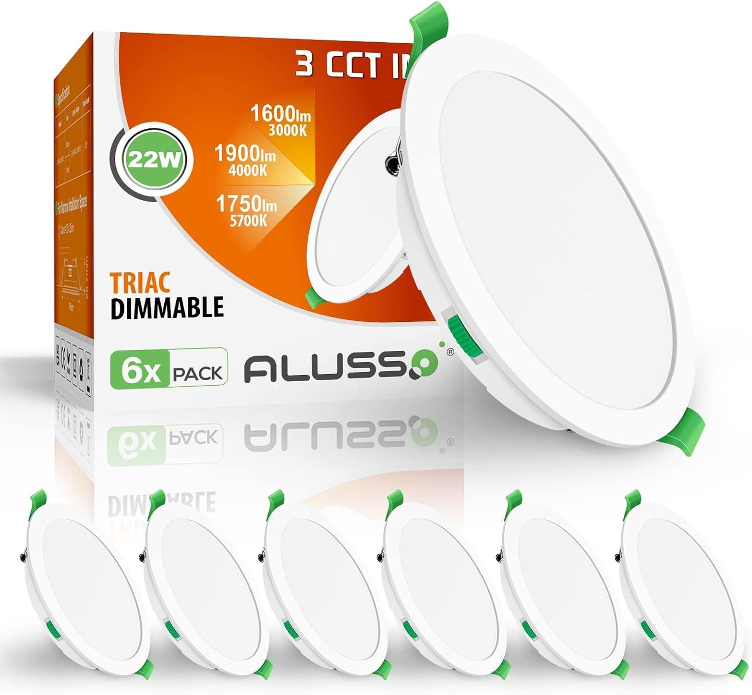 ALUSSO LED Einbaustrahler 6er-Set, Decken Leuchte, günstig online kaufen